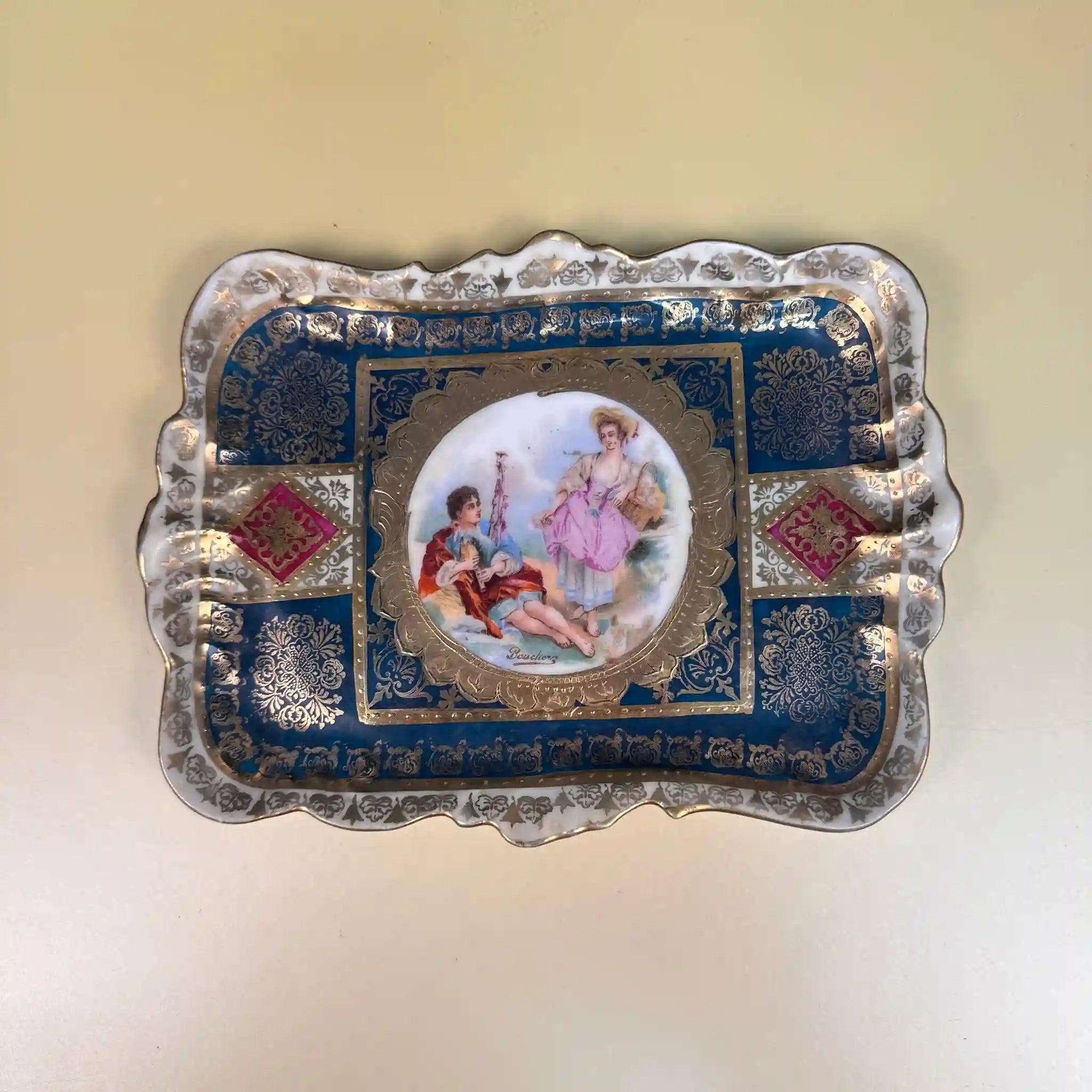 【アンティーク】 ミニティーカップ＆ポット＆ソーサーセット /  ミニスプーン付き5P　イギリス直輸入