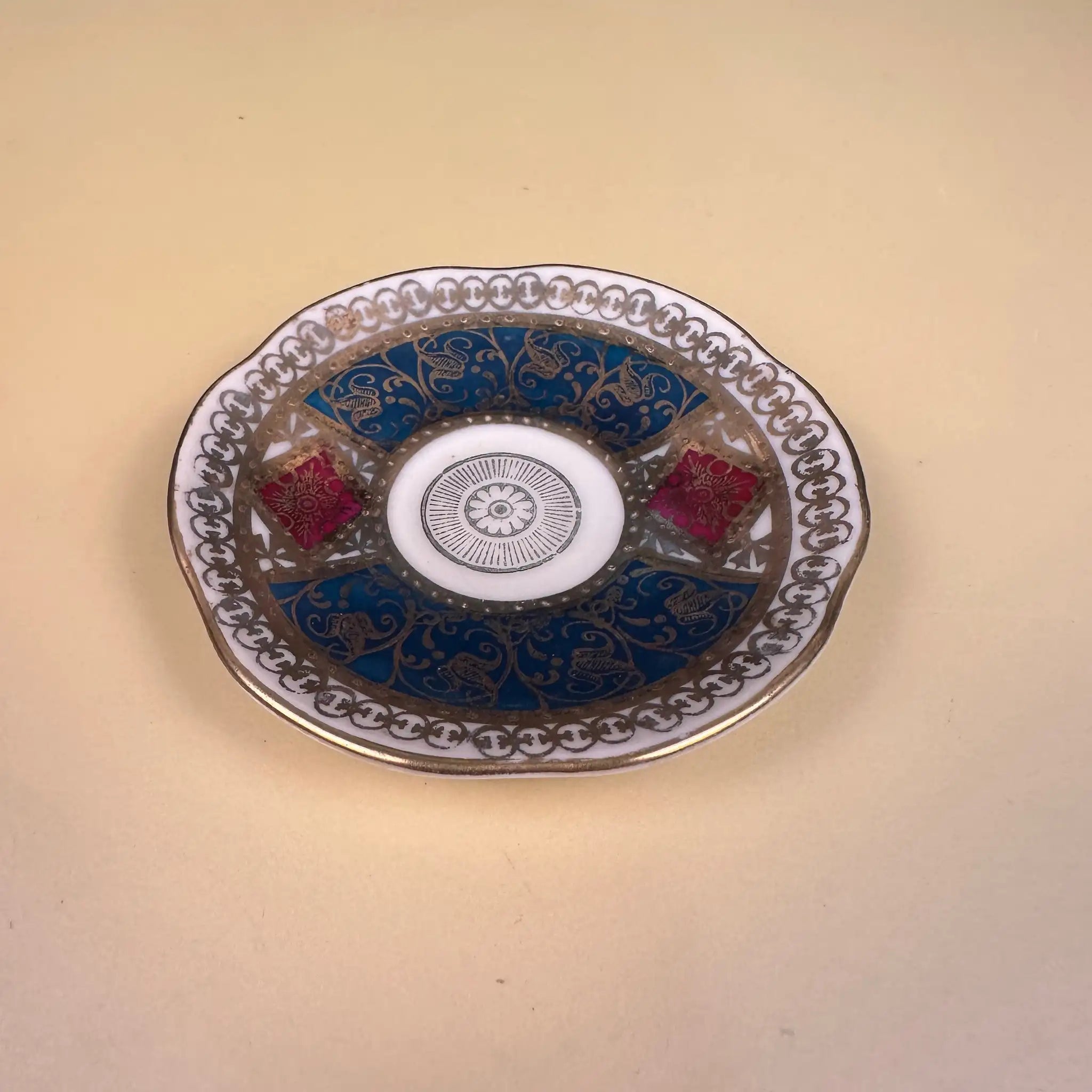 【アンティーク】 ミニティーカップ＆ポット＆ソーサーセット /  ミニスプーン付き5P　イギリス直輸入