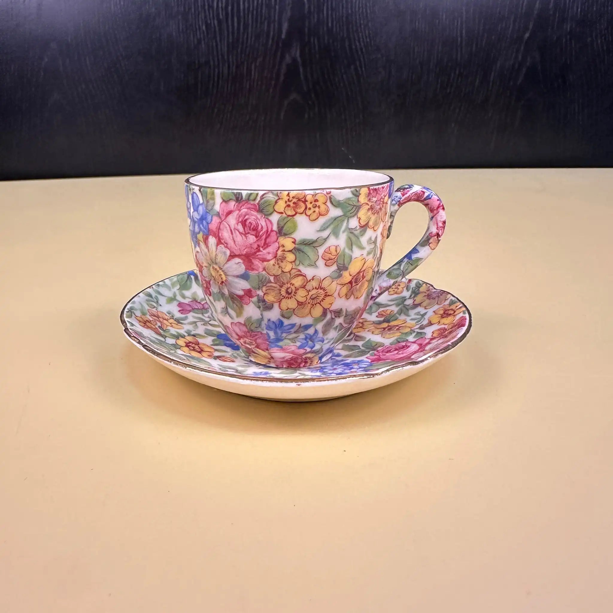 【アンティーク】 ミニティーカップ＆ソーサーセット / E＆R INC. / ポートランド / 1888年 / チェコ