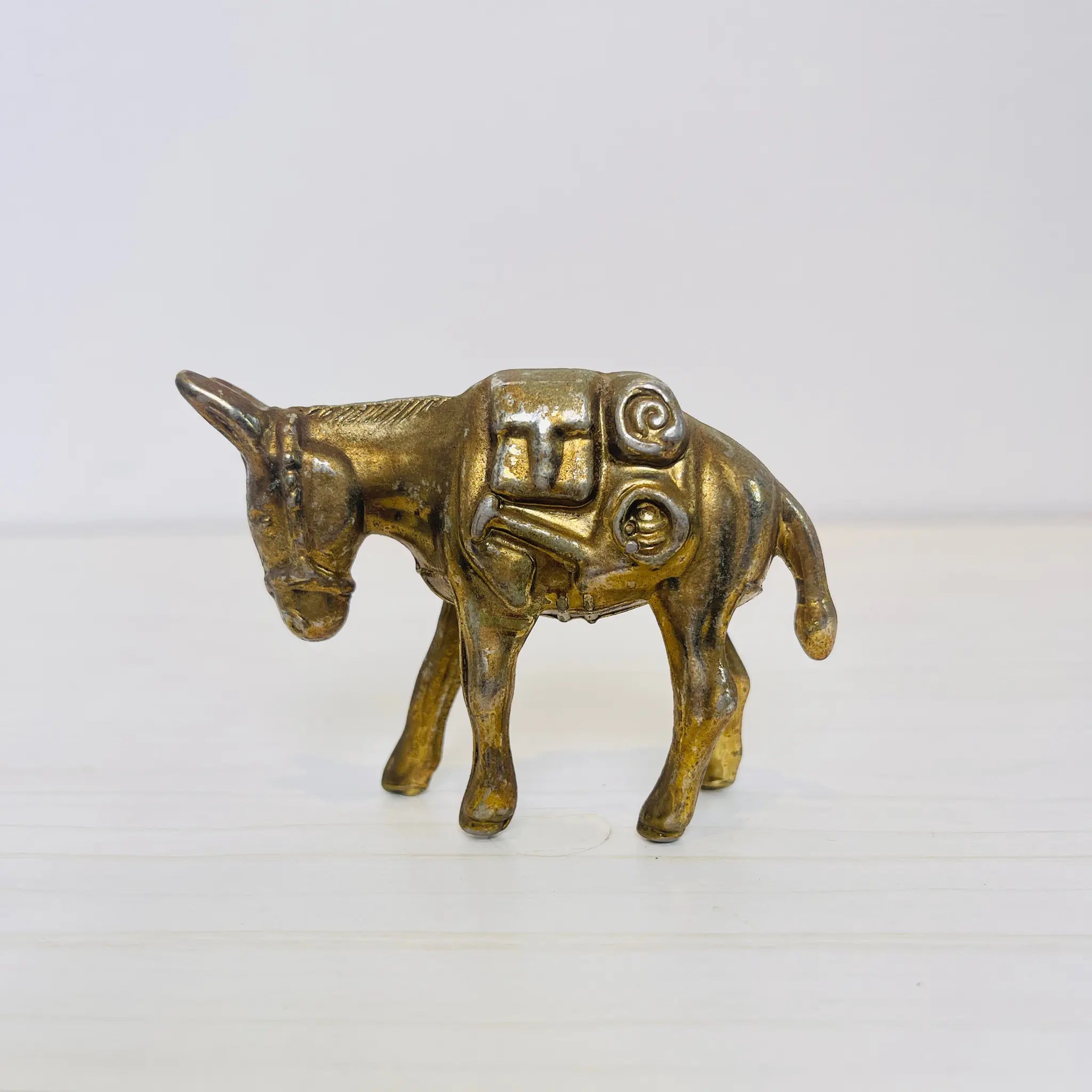 【アンティーク】 真鍮製ミニチュアフィギュア / ロバ / 真鍮