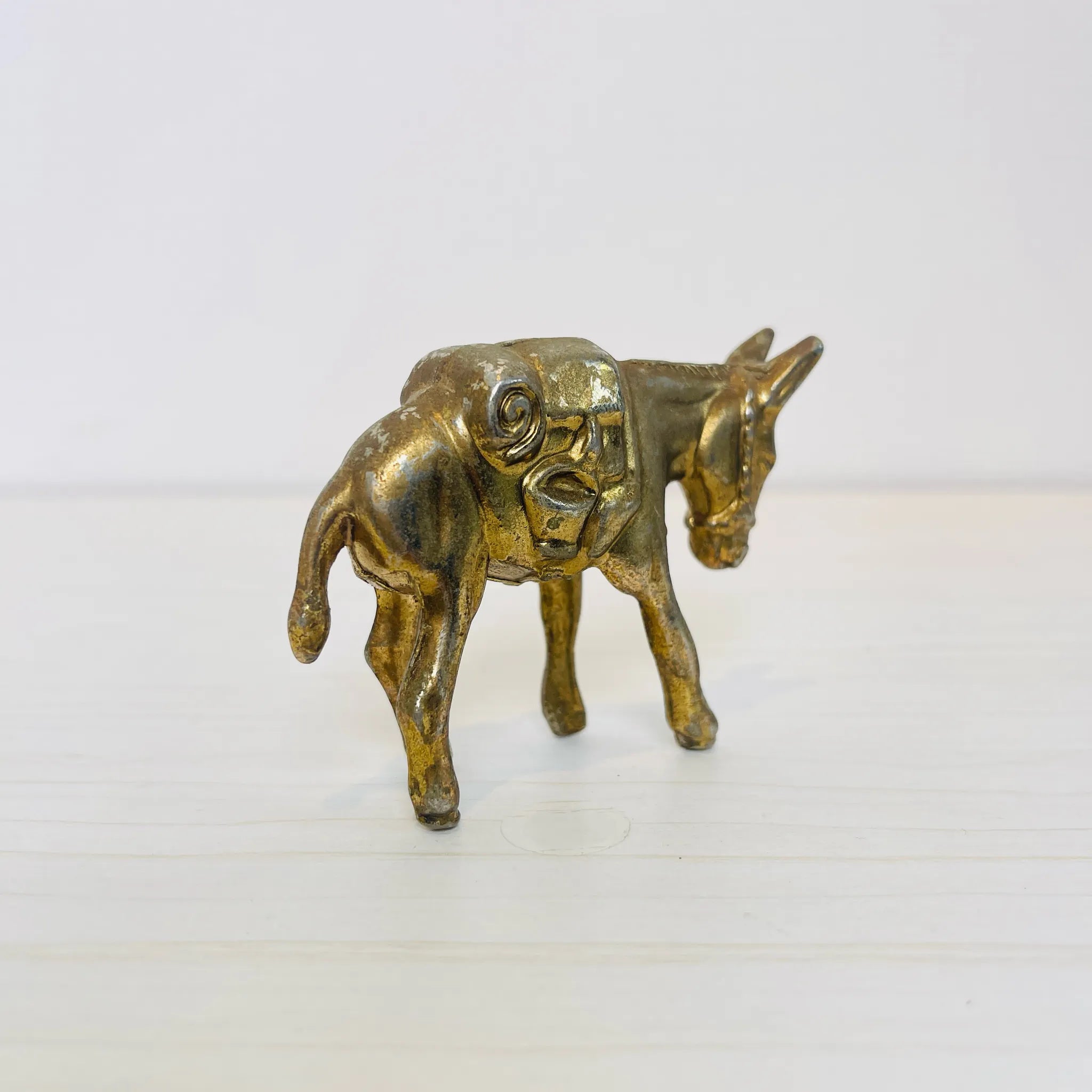 【アンティーク】 真鍮製ミニチュアフィギュア / ロバ / 真鍮