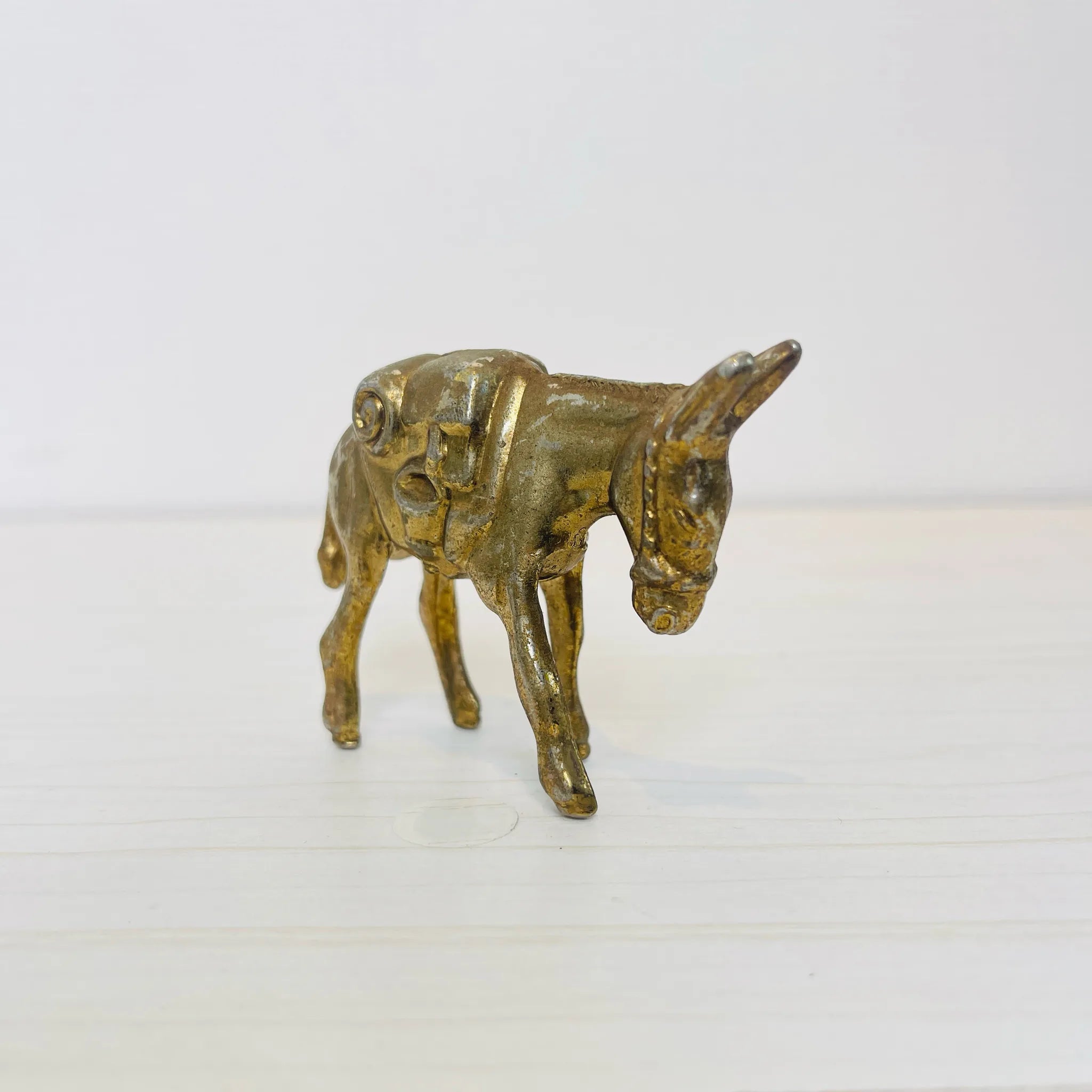 【アンティーク】 真鍮製ミニチュアフィギュア / ロバ / 真鍮