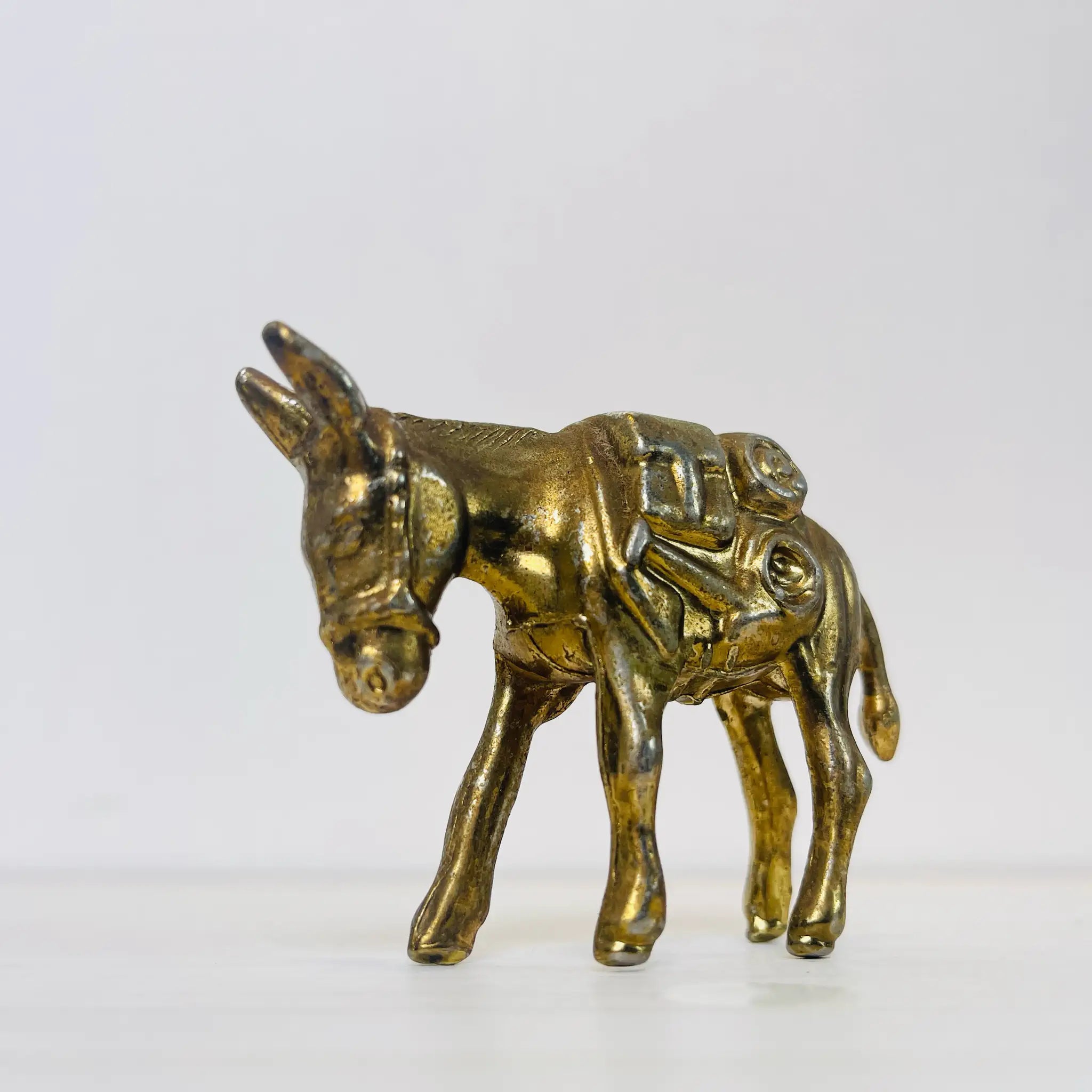 【アンティーク】 真鍮製ミニチュアフィギュア / ロバ / 真鍮