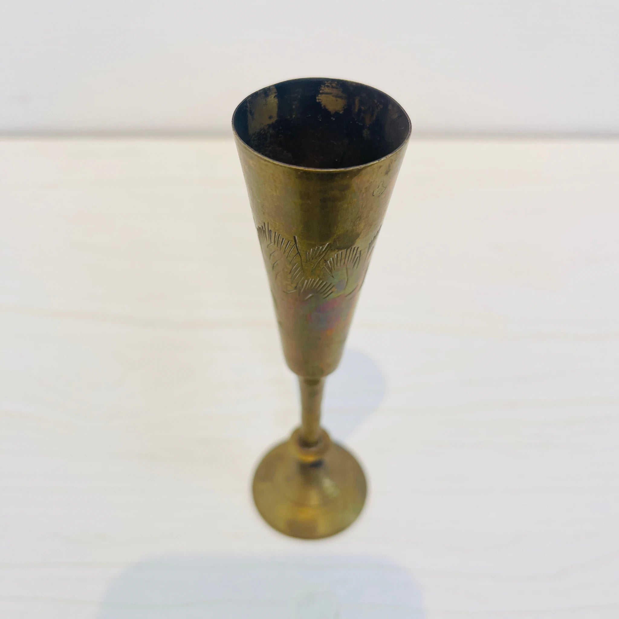 【アンティーク】 真鍮製ミニチュアフィギュア / グラス / 真鍮