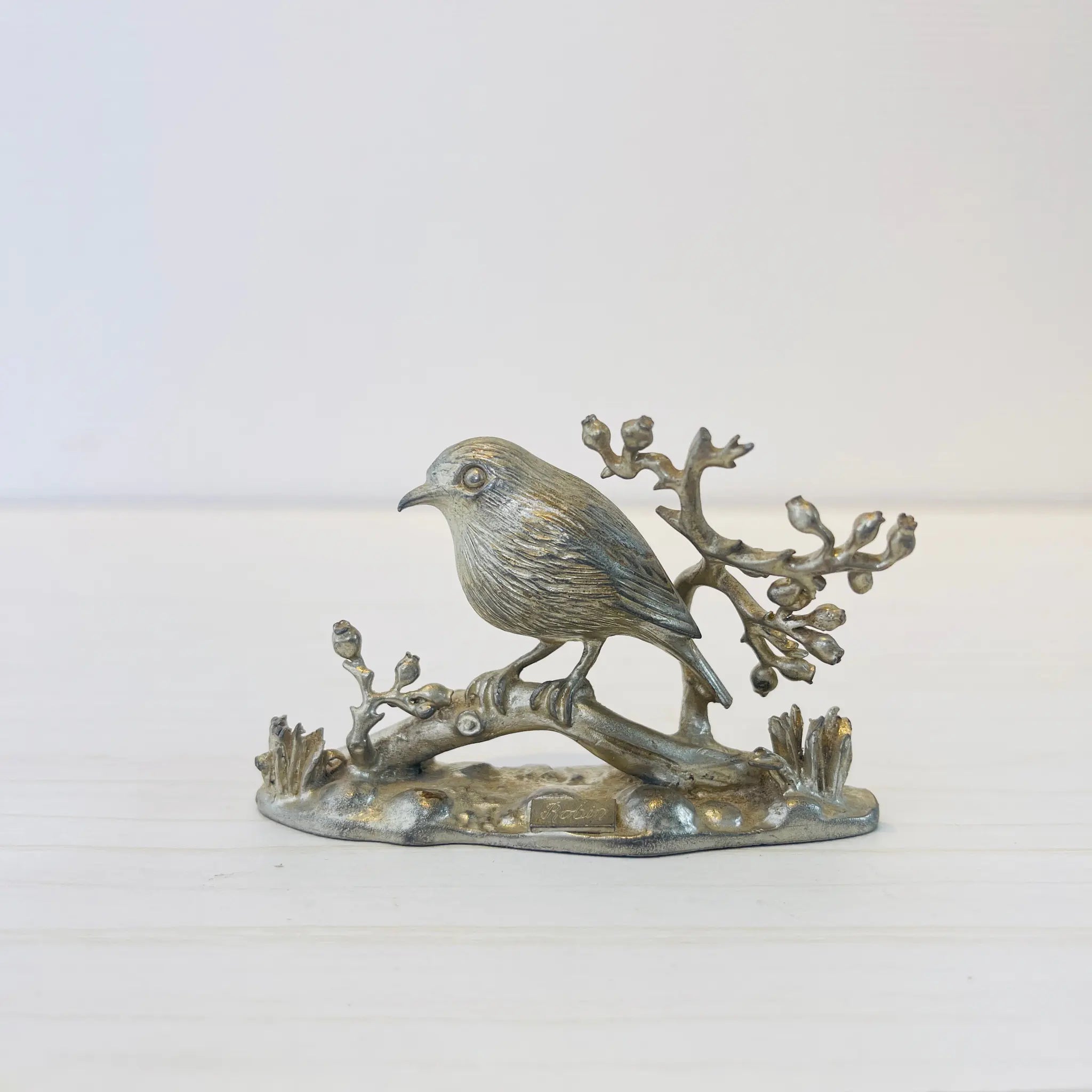 【アンティーク】 真鍮製ミニチュアフィギュア / 小鳥 / 真鍮