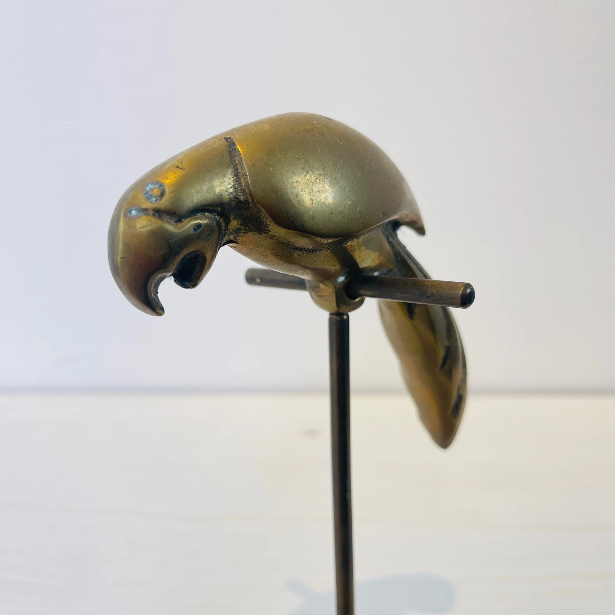 【アンティーク】 真鍮製ミニチュアフィギュア / 鳥 / 真鍮