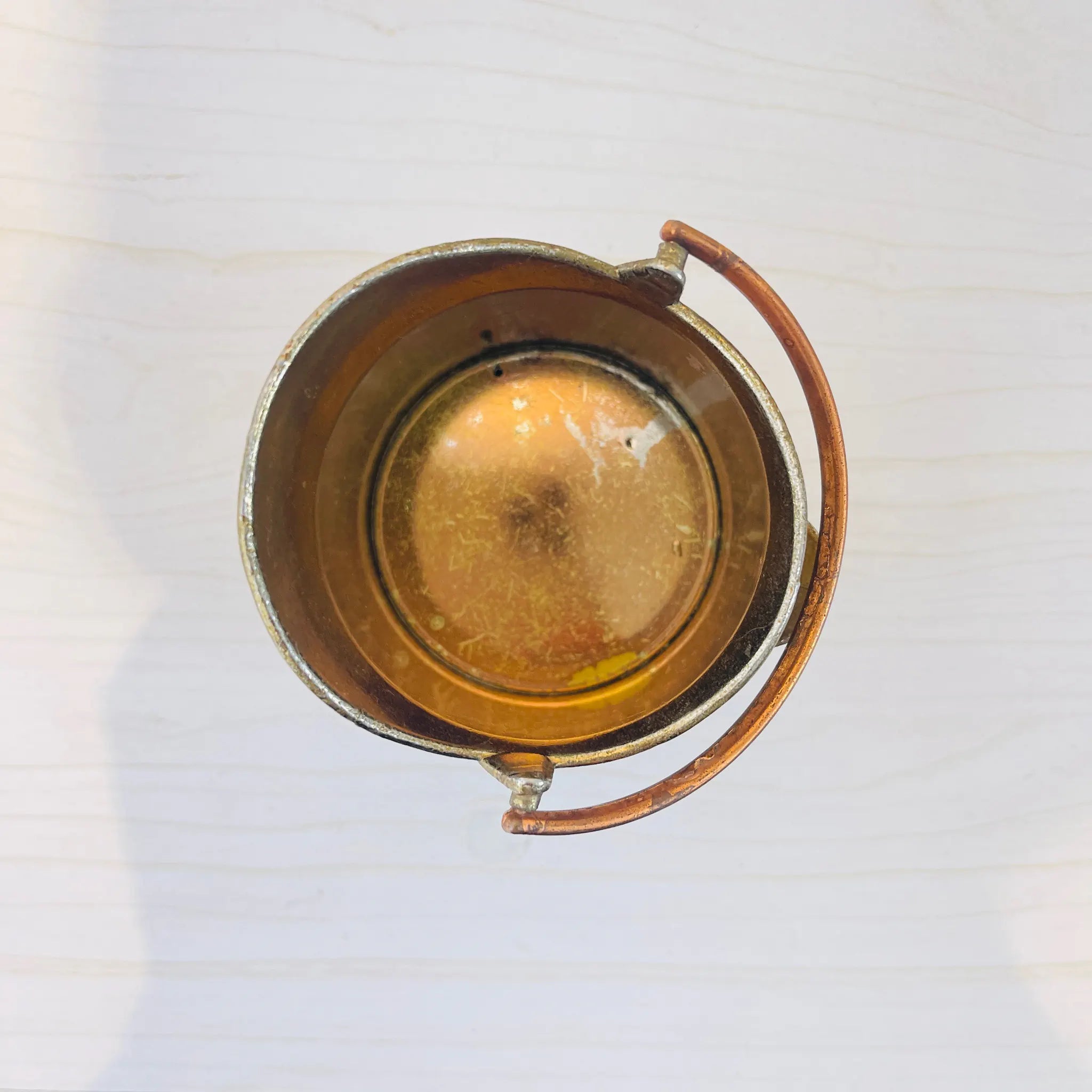 【アンティーク】 真鍮製ミニチュアフィギュア / バケツ / 真鍮