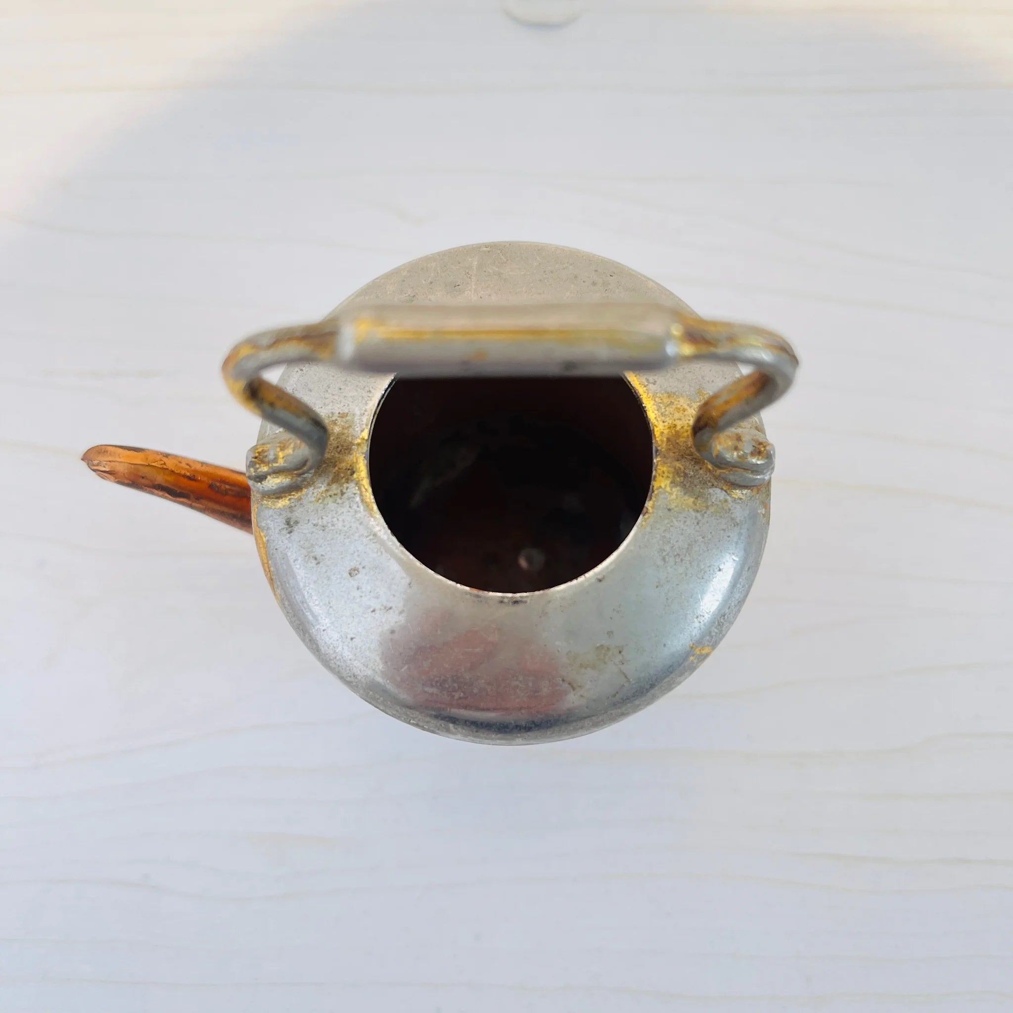 【アンティーク】 真鍮製ミニチュアフィギュア / やかん / 真鍮