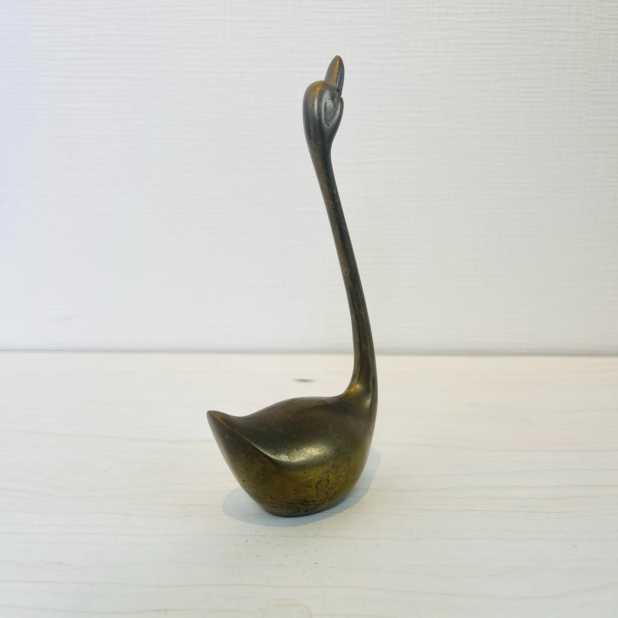 【アンティーク】 真鍮製ミニチュアフィギュア / スワン / 真鍮