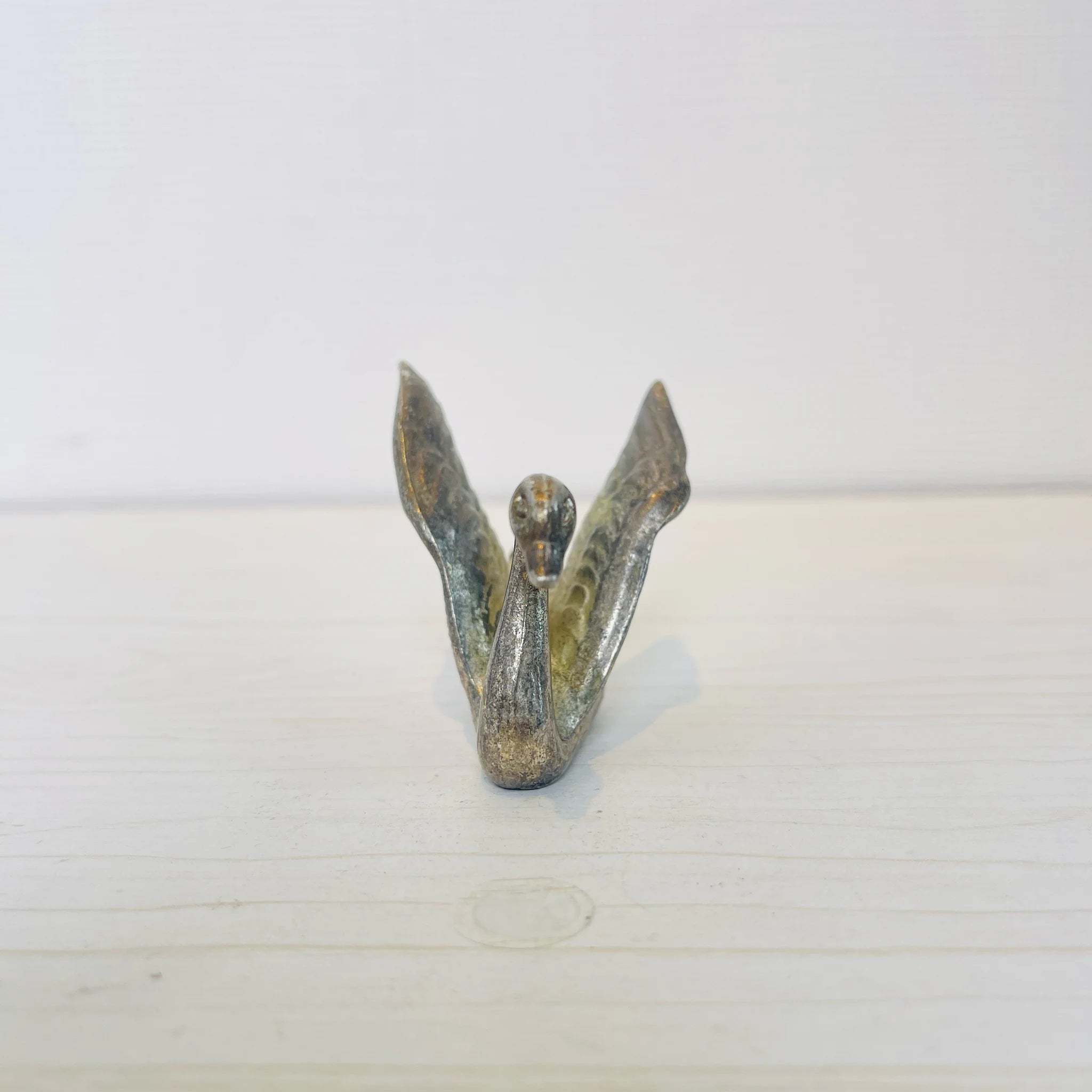 【アンティーク】 真鍮製ミニチュアフィギュア / スワン / 真鍮