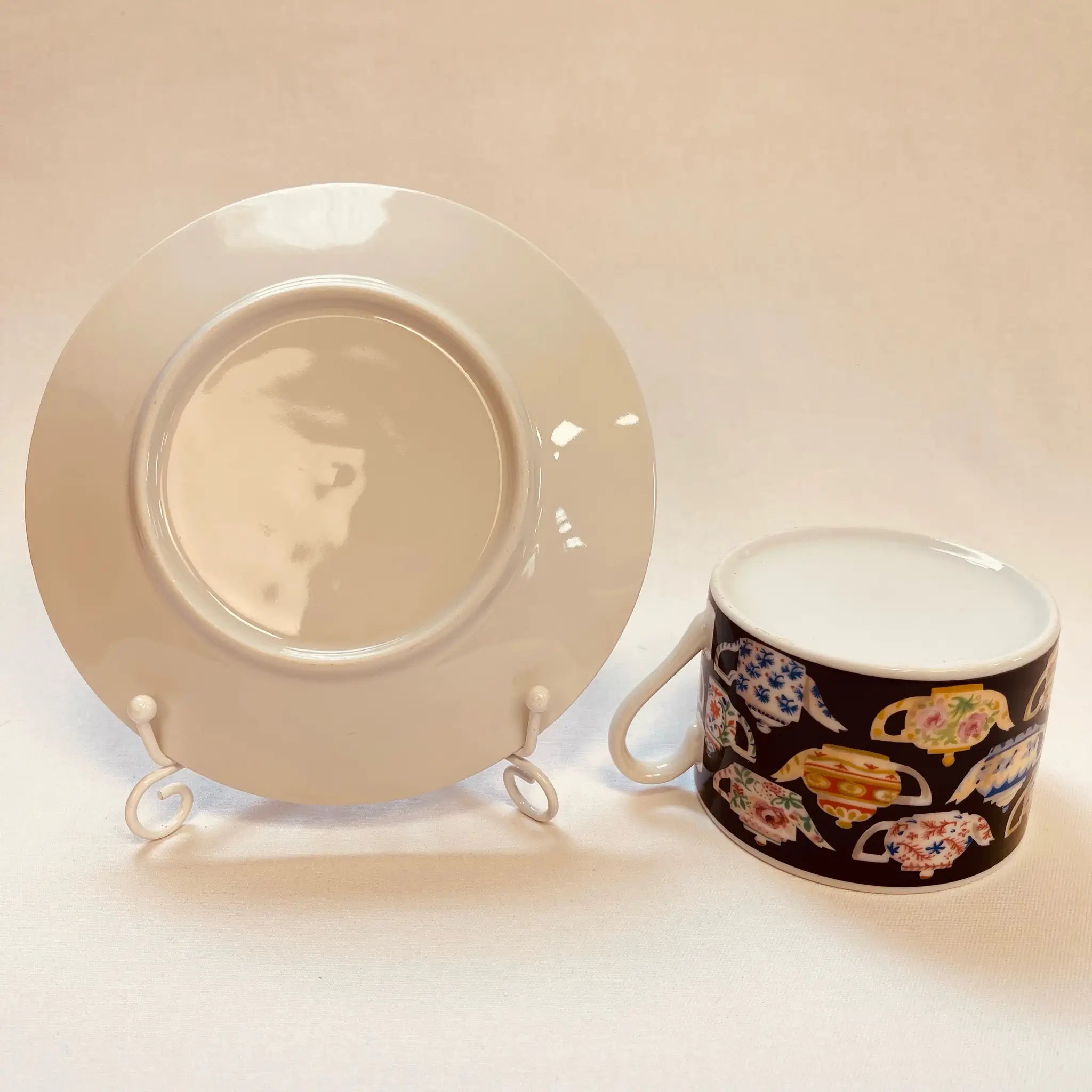 Vintage Cup &amp; Saucer / J. Luber / Designed by Pat Albeck / UK