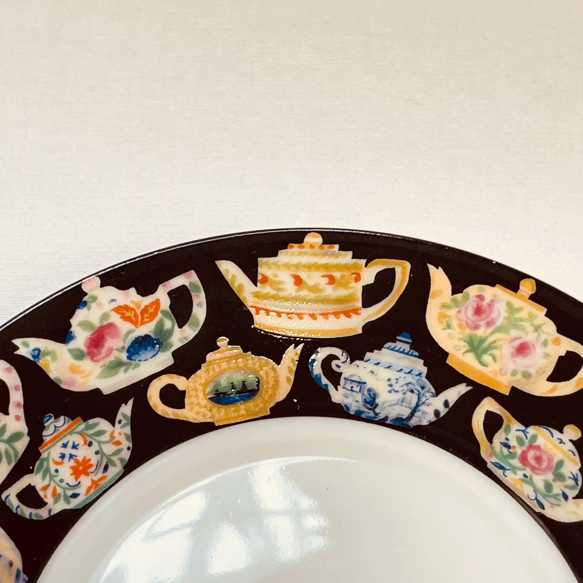 Vintage Cup and Saucer / J. Luber / Designed by Pat Albeck / 1980 / England