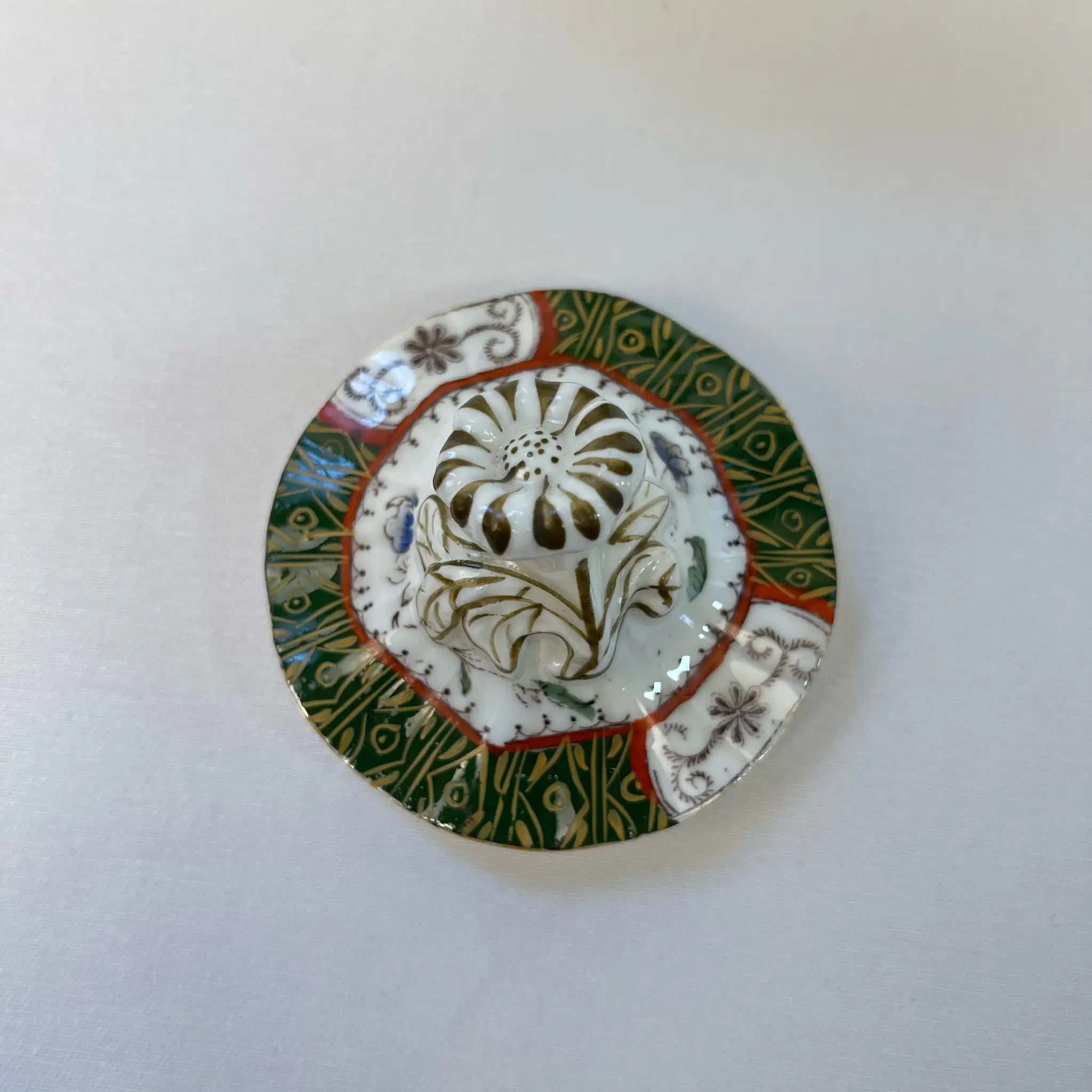 【アンティーク】 シュガーポット / ビクトリアン様式 / 19世紀 / イギリス / Famille Rose(ファミーユ・ローズ)モチーフ