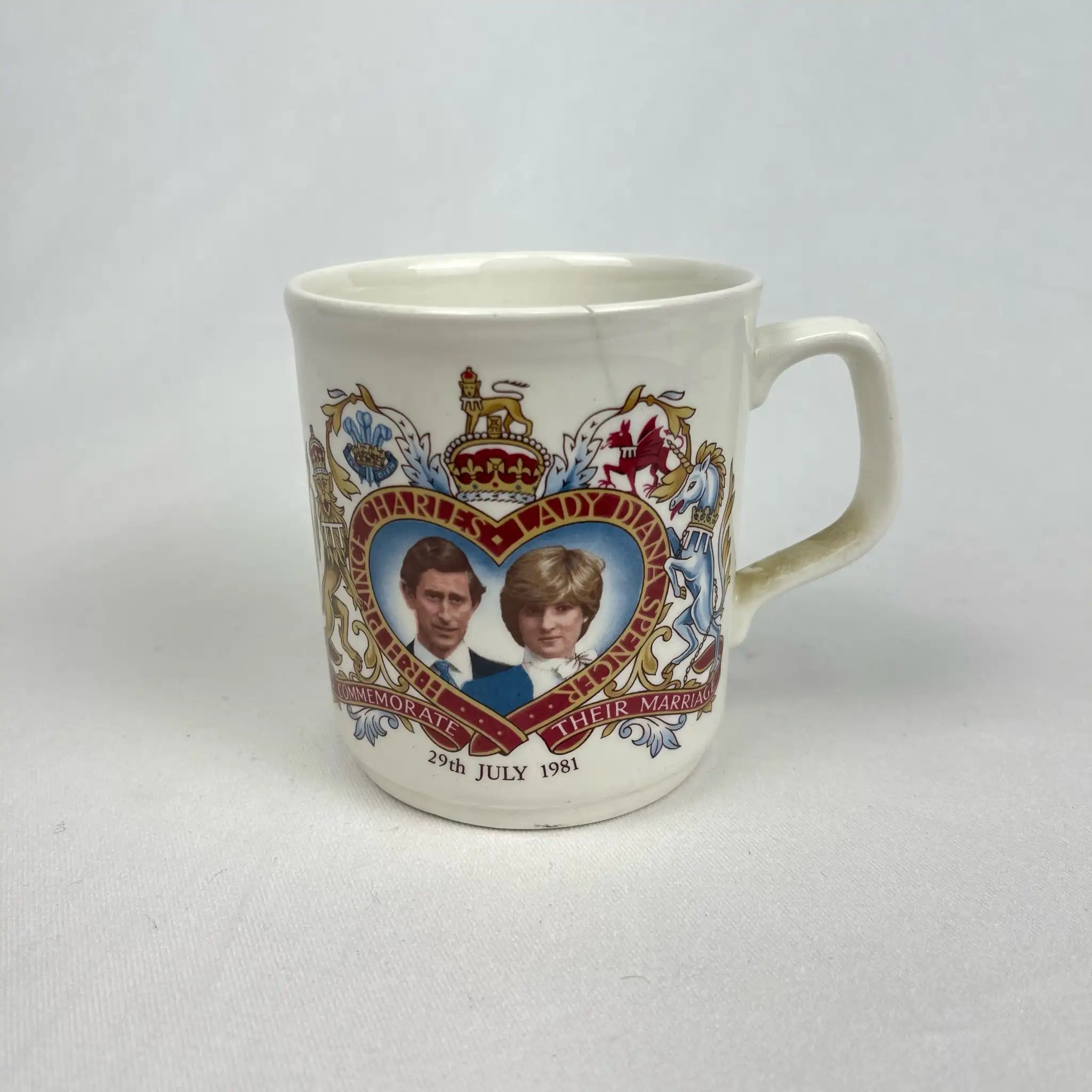 【ビンテージ】 マグカップ / チャールズ皇太子＆ダイアナ妃ウエディング記念 / イギリス