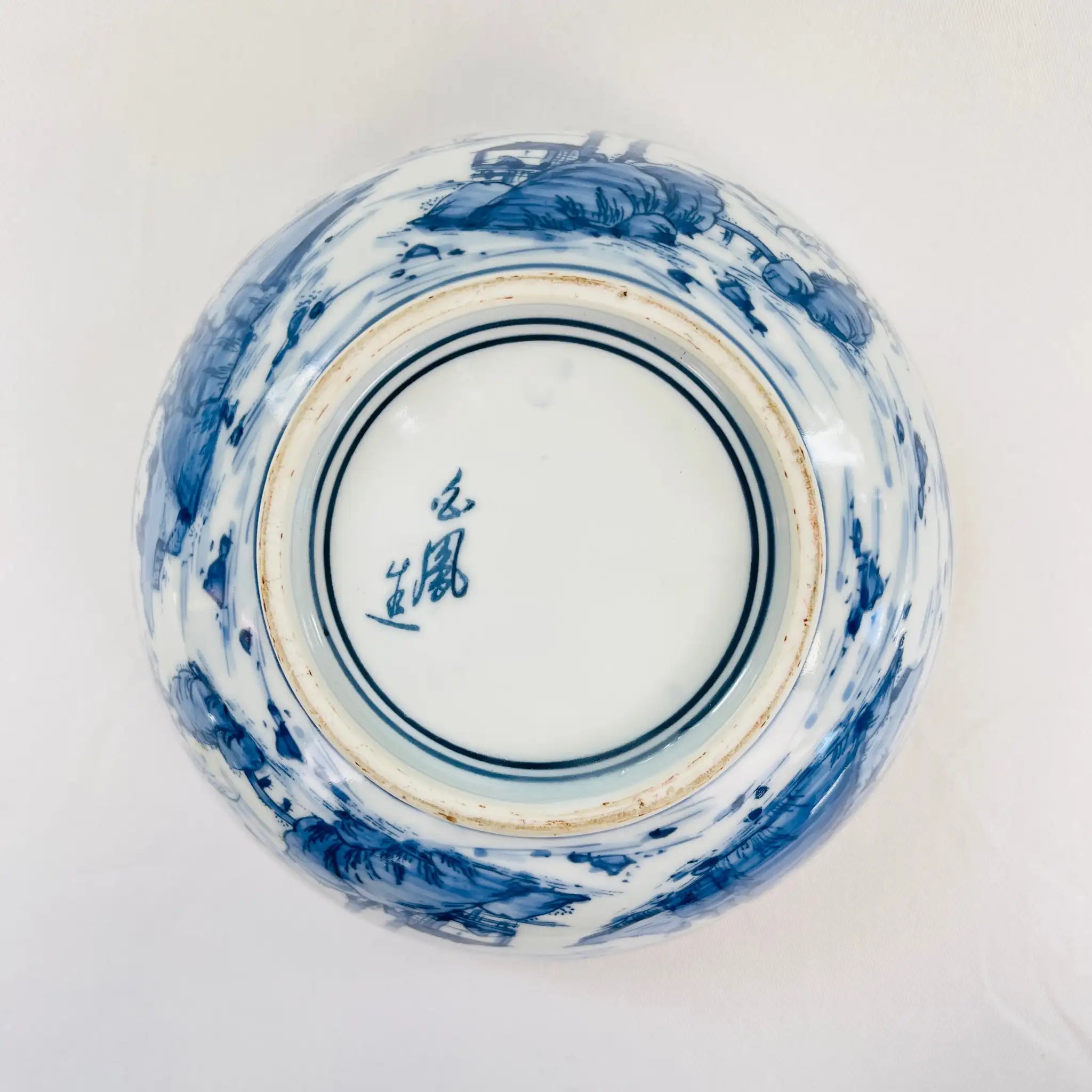 【アンティーク】 茶碗 / 山水画 / 19世紀 / イギリス直輸入