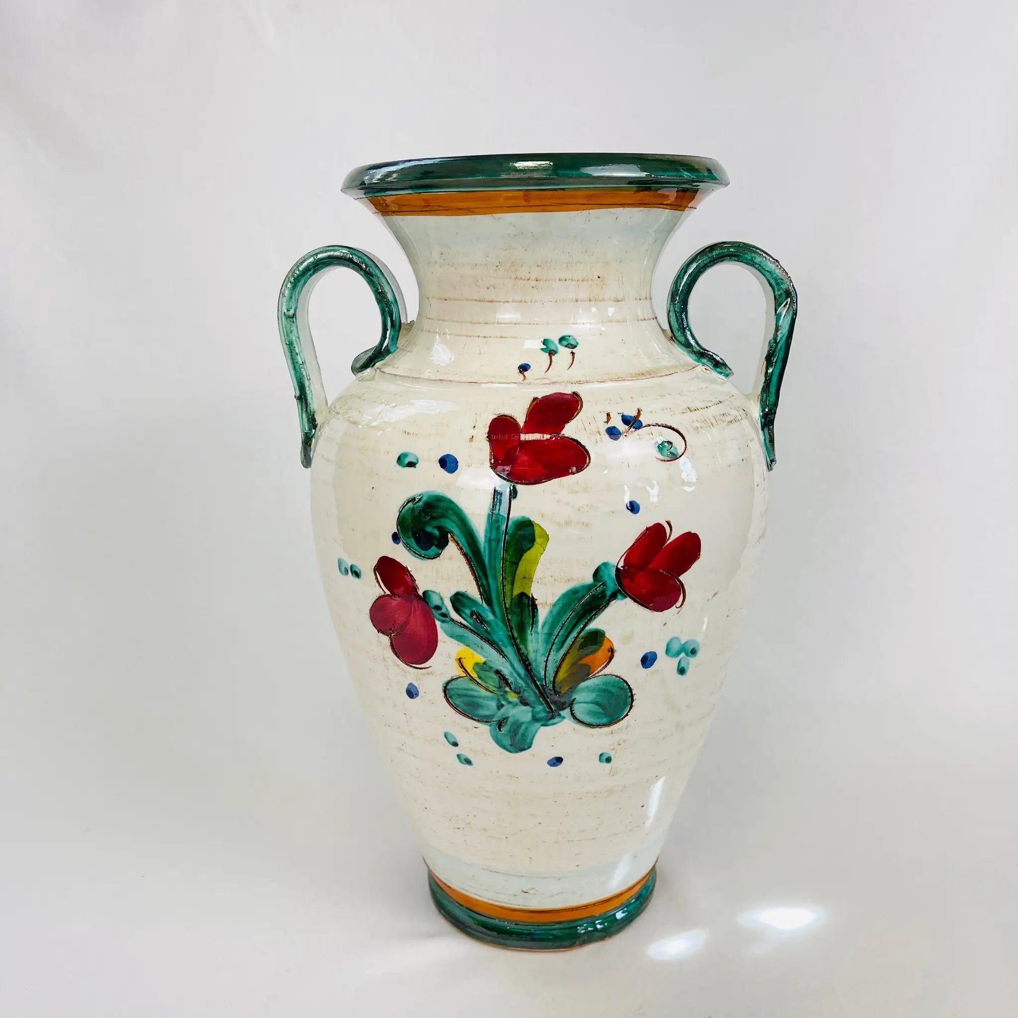 【リユース】 フラワーベース(花瓶) / マヨルカ焼 / イタリア / 未使用