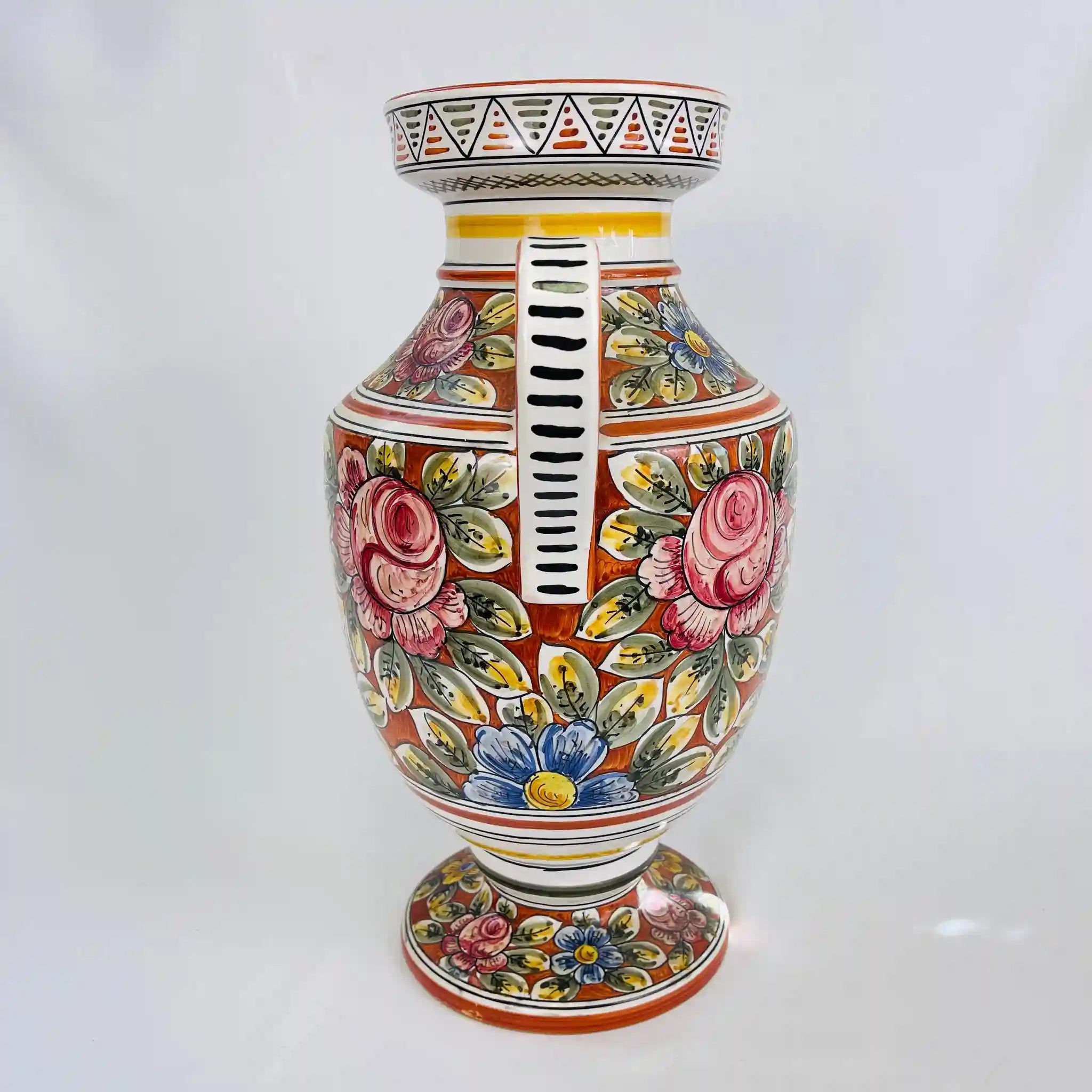 【リユース】 フラワーベース(花瓶) 　 / Sberna(スベルナ) / マヨルカ焼 / イタリア / 未使用