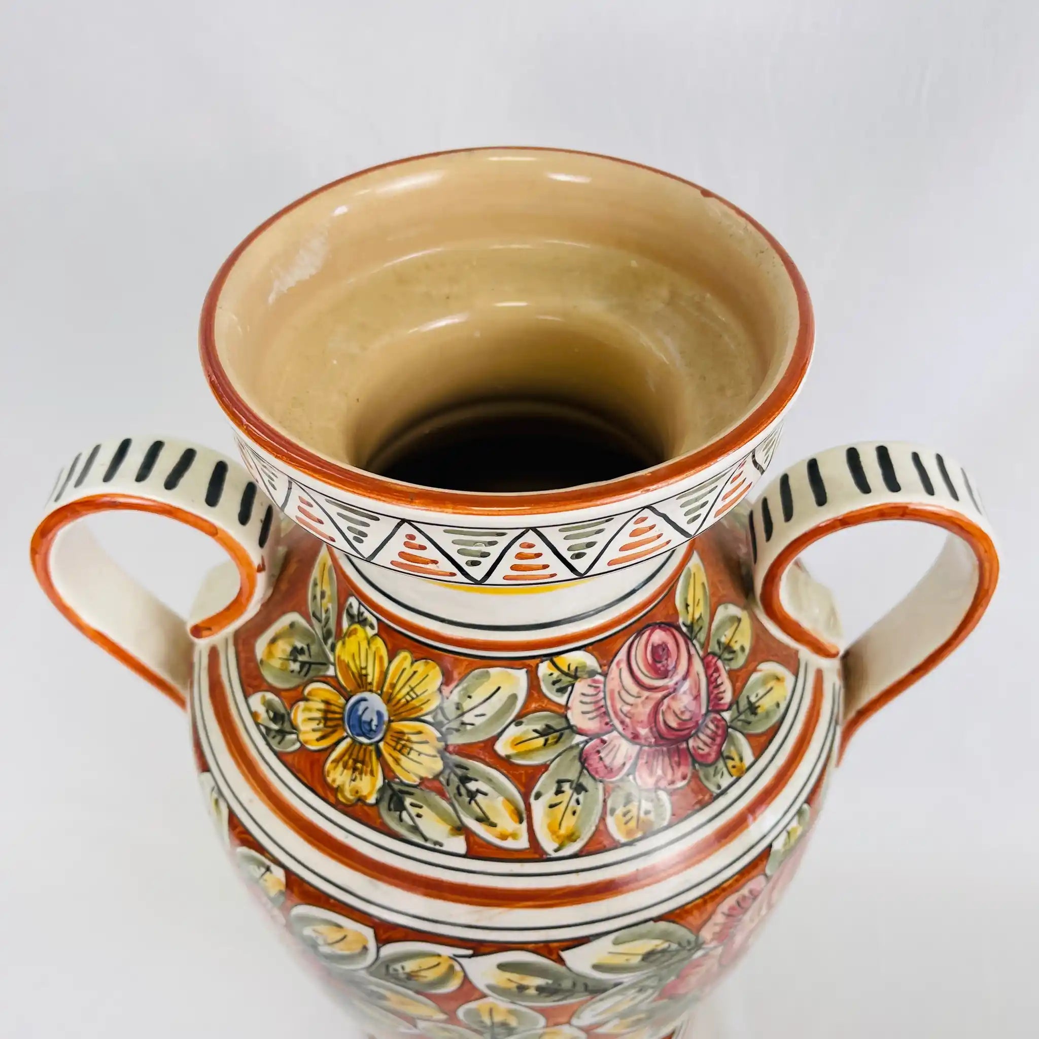 【リユース】 フラワーベース(花瓶) 　 / Sberna(スベルナ) / マヨルカ焼 / イタリア / 未使用