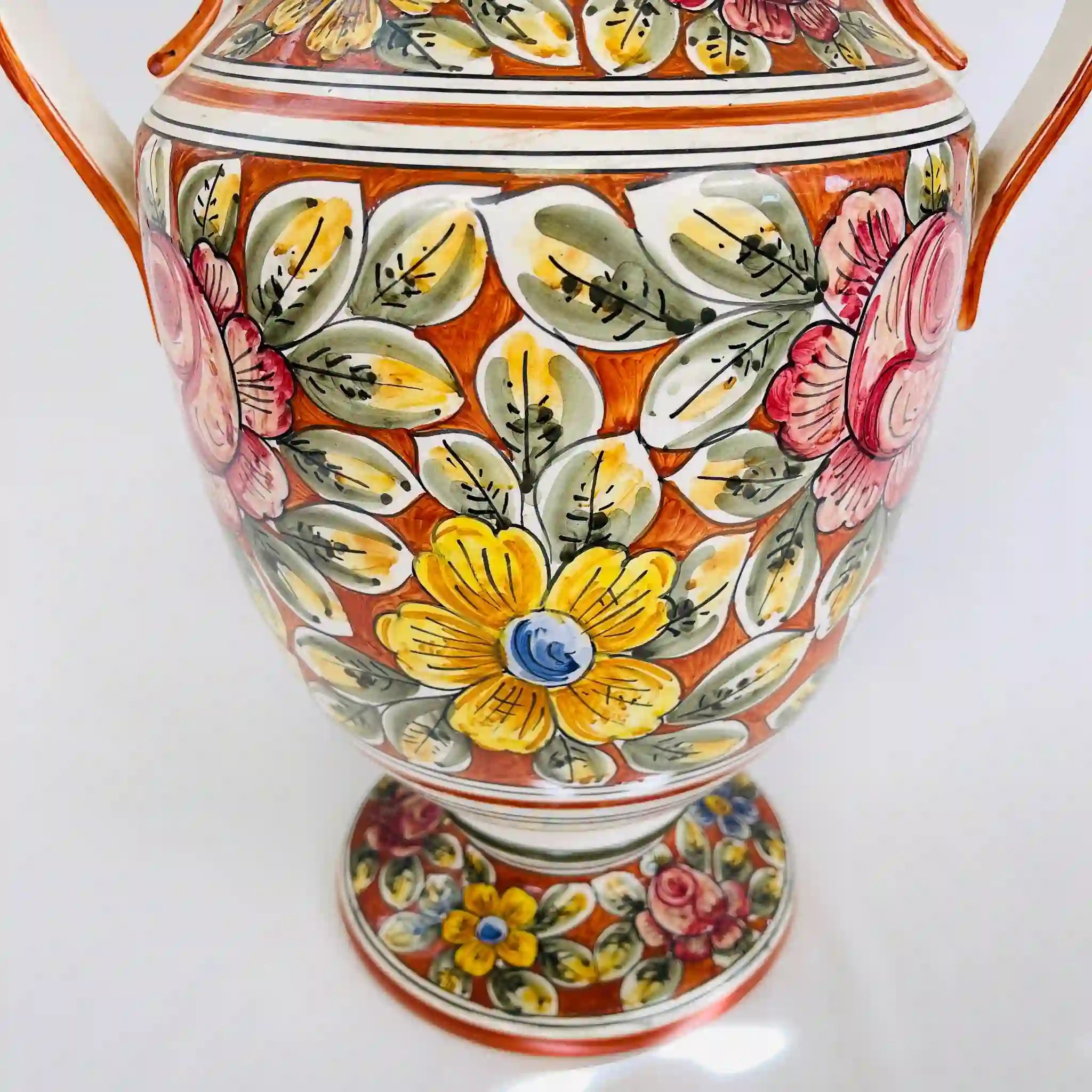 【リユース】 フラワーベース(花瓶) 　 / Sberna(スベルナ) / マヨルカ焼 / イタリア / 未使用