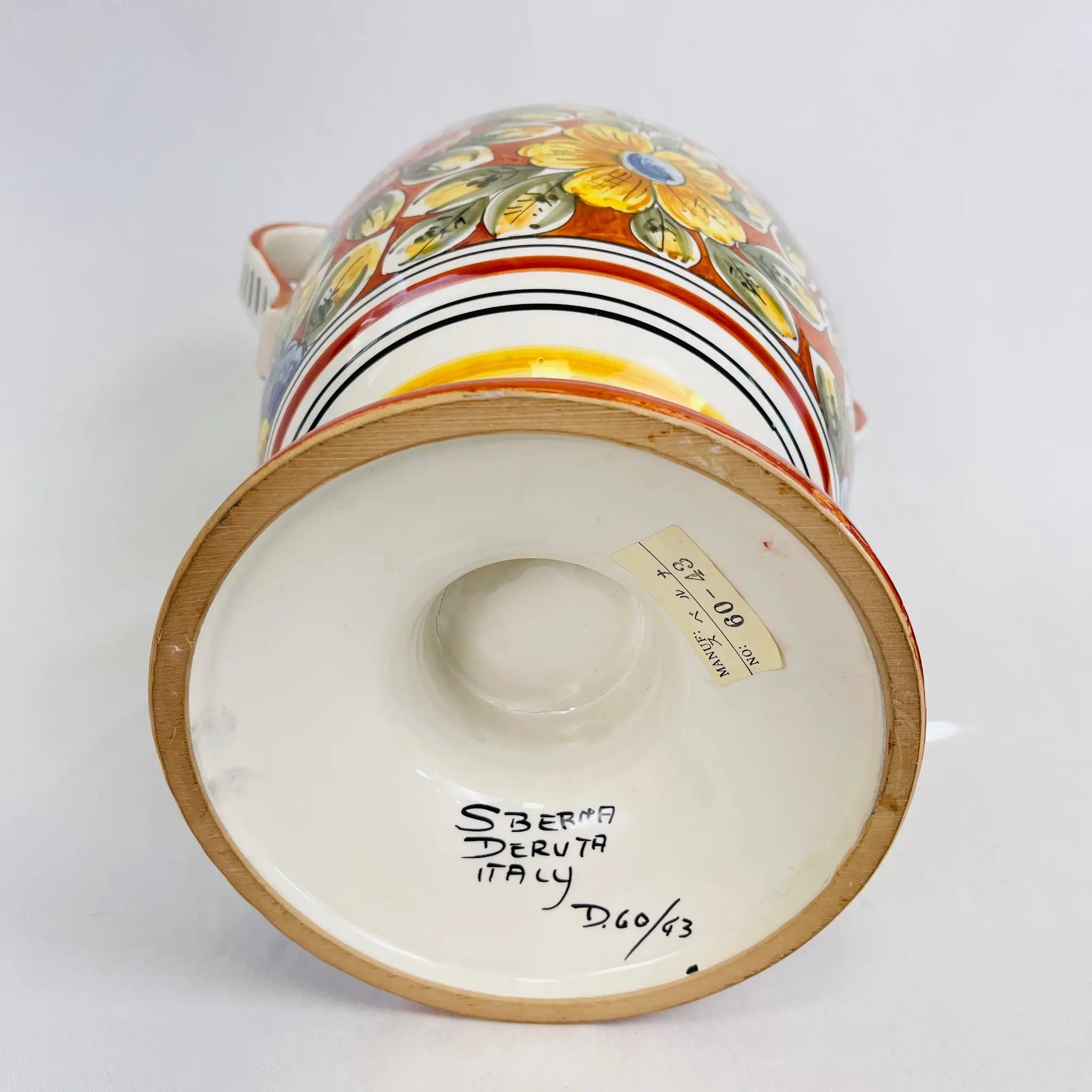 【リユース】 フラワーベース(花瓶) 　 / Sberna(スベルナ) / マヨルカ焼 / イタリア / 未使用