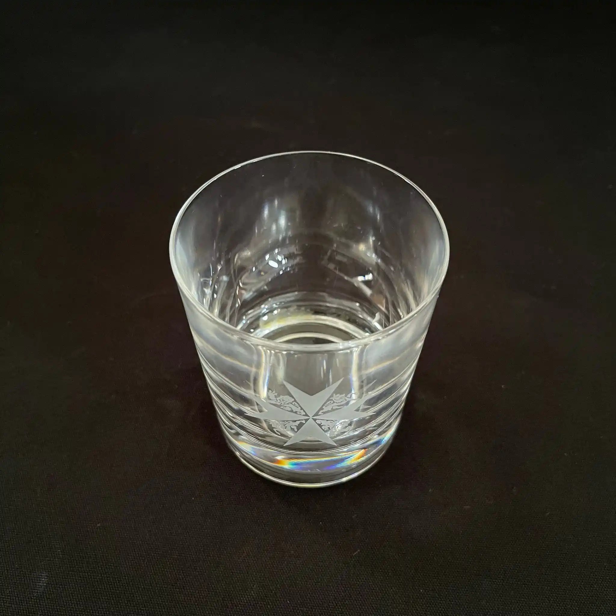 [Vintage] Rock glass / imported directly from England, eight-pointed star etching, sandblasting technique, traditional craft