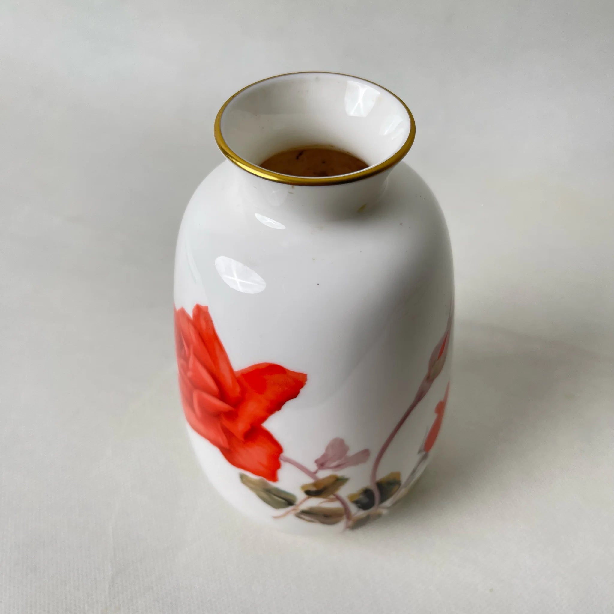 【リユース】 フラワーベース(花瓶) / Noritake(ノリタケ) / 陶器 / 日本 / 金彩 薔薇
