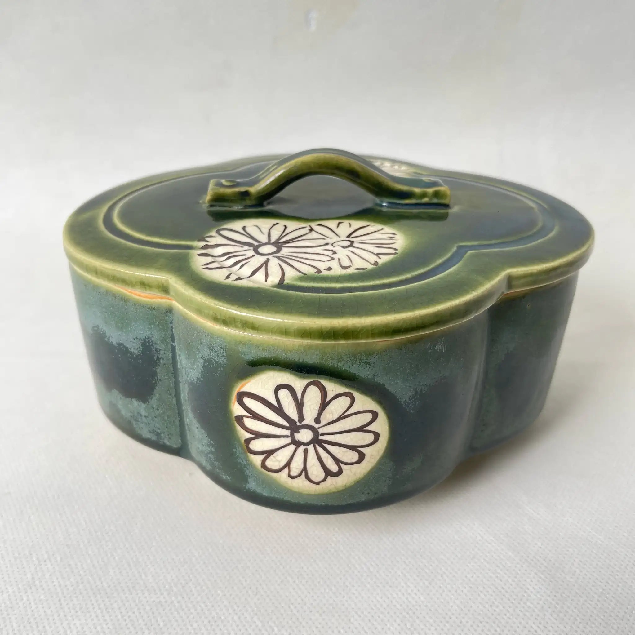 【リユース】 食籠(菓子器) / 陶器 / 日本 / 織部焼 茶道具