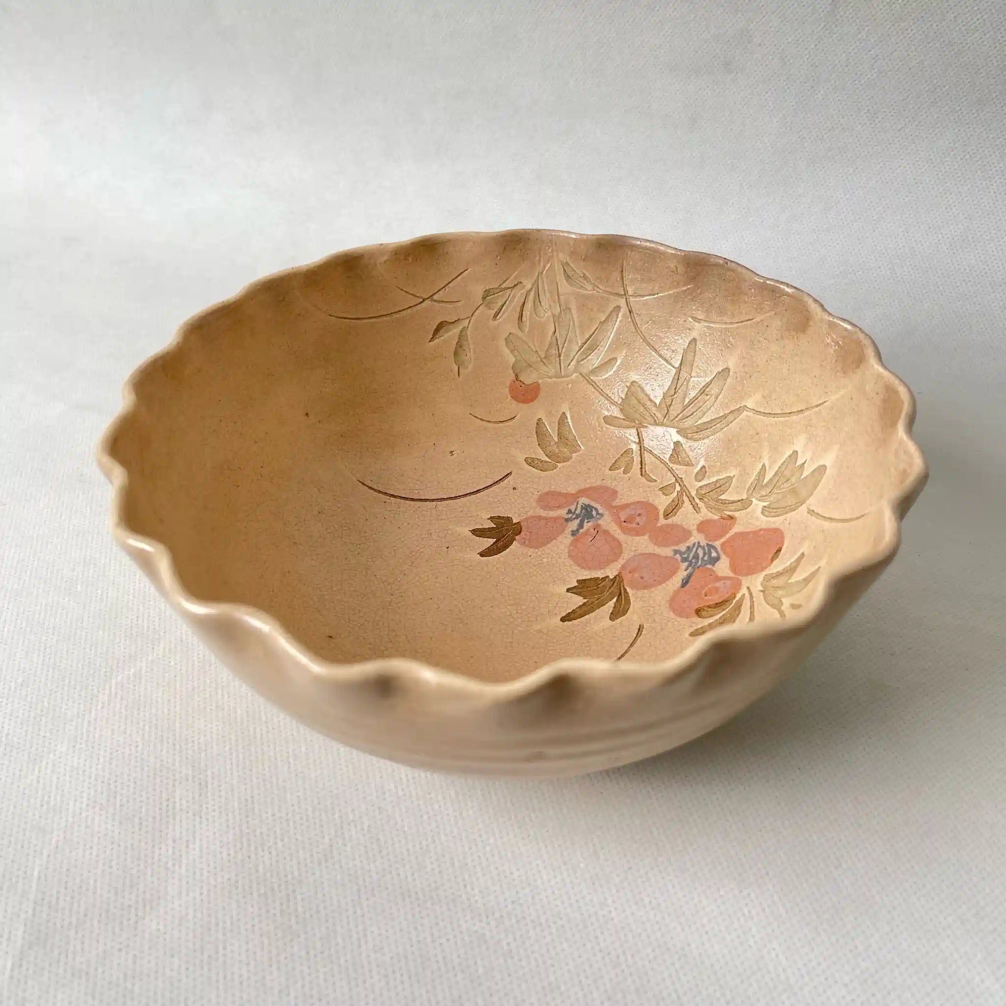 【リユース】 中皿 / 波多野濱市 / 明治初期 / 陶器 / 日本 / 春陶(しゅんとう)