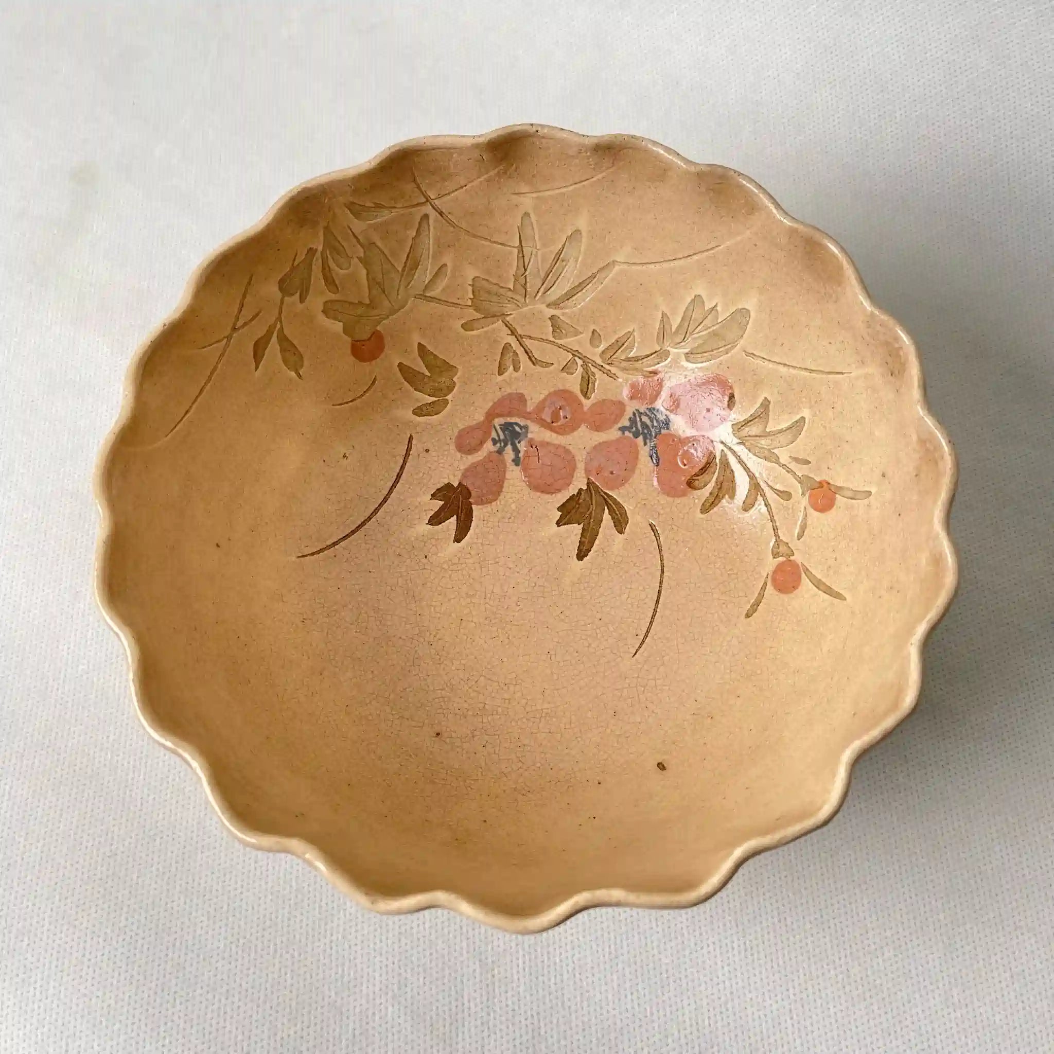 【リユース】 中皿 / 波多野濱市 / 明治初期 / 陶器 / 日本 / 春陶(しゅんとう)