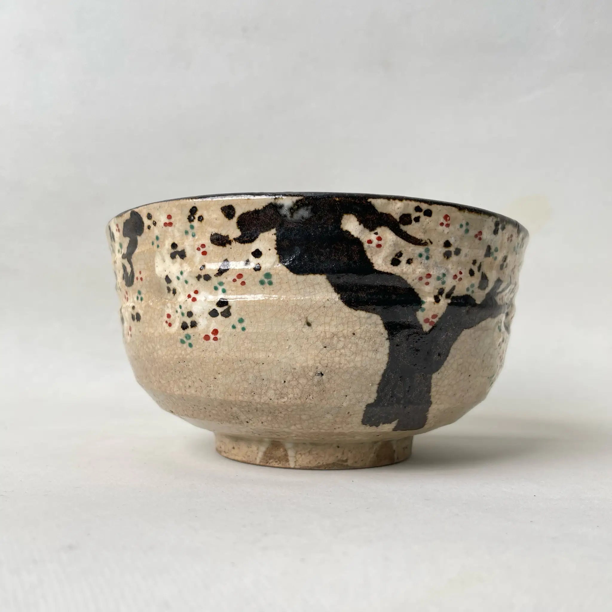 【骨董品】 雲錦手菓子鉢 / 尾関作十郎陶房　二代尾関作十郎 作 / 明治～昭和初期 / 陶器 / 日本 / 犬山焼　雲錦手