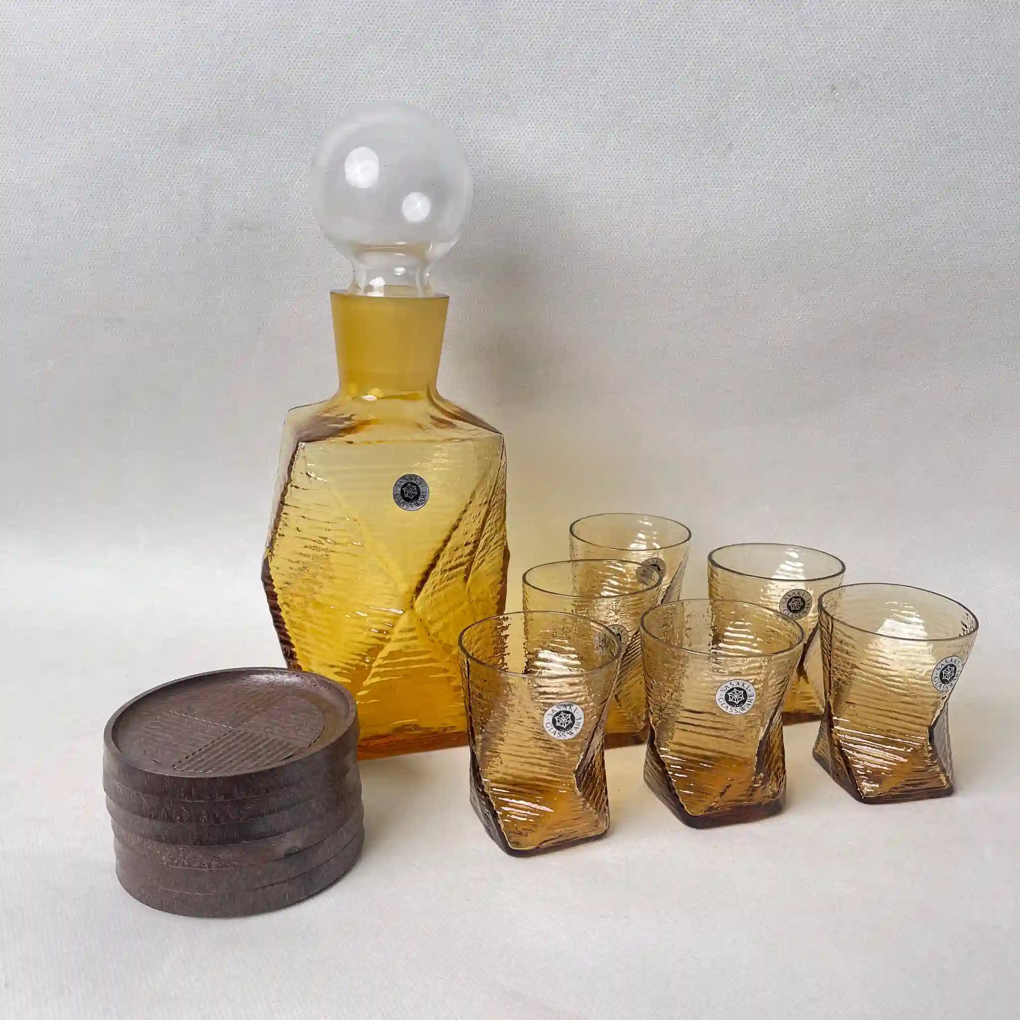 復古醒酒器玻璃瓶（6件組）/ 佐佐木玻璃器皿 / 玻璃 / 日本