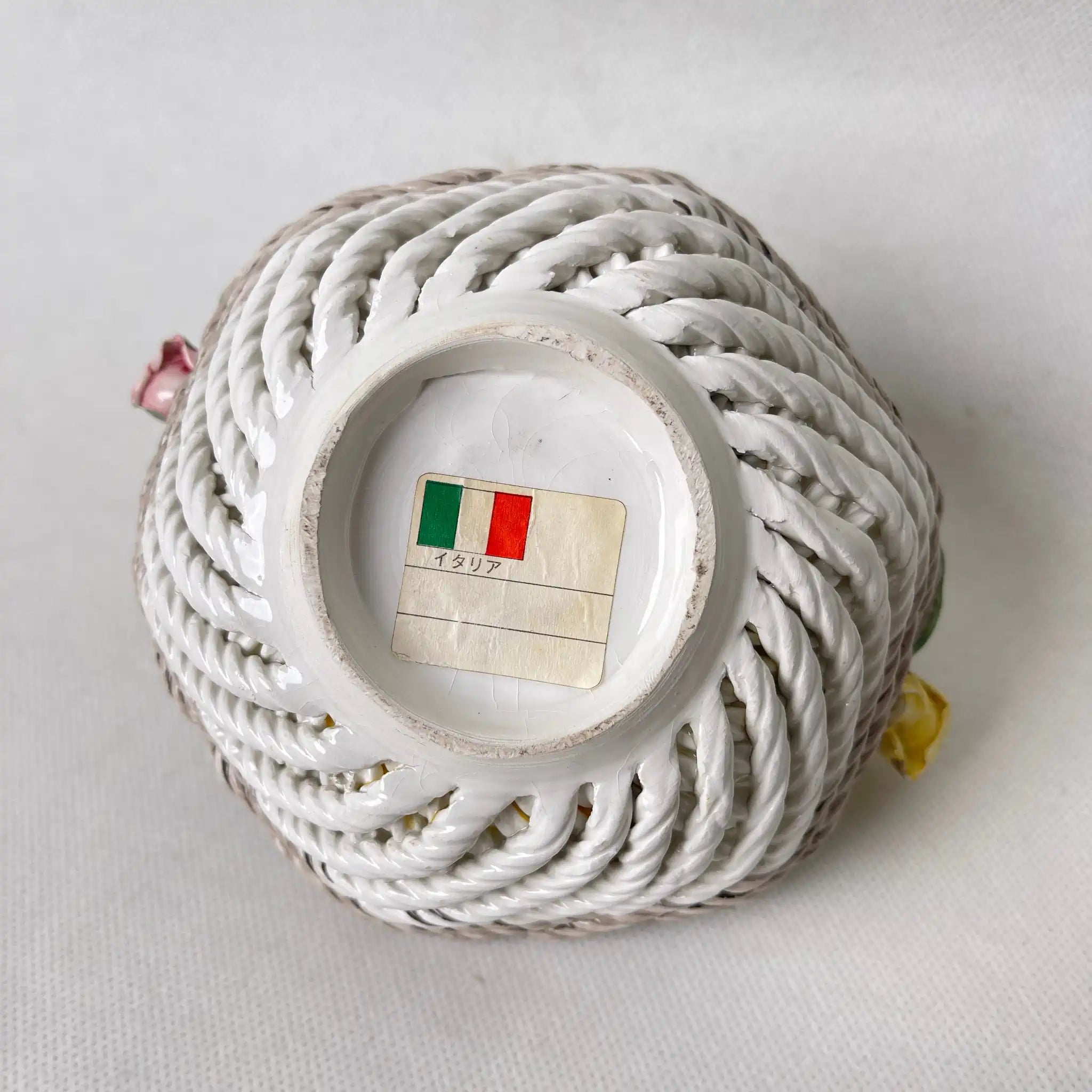 【リユース】 陶器製バスケット / 陶器 / イタリア