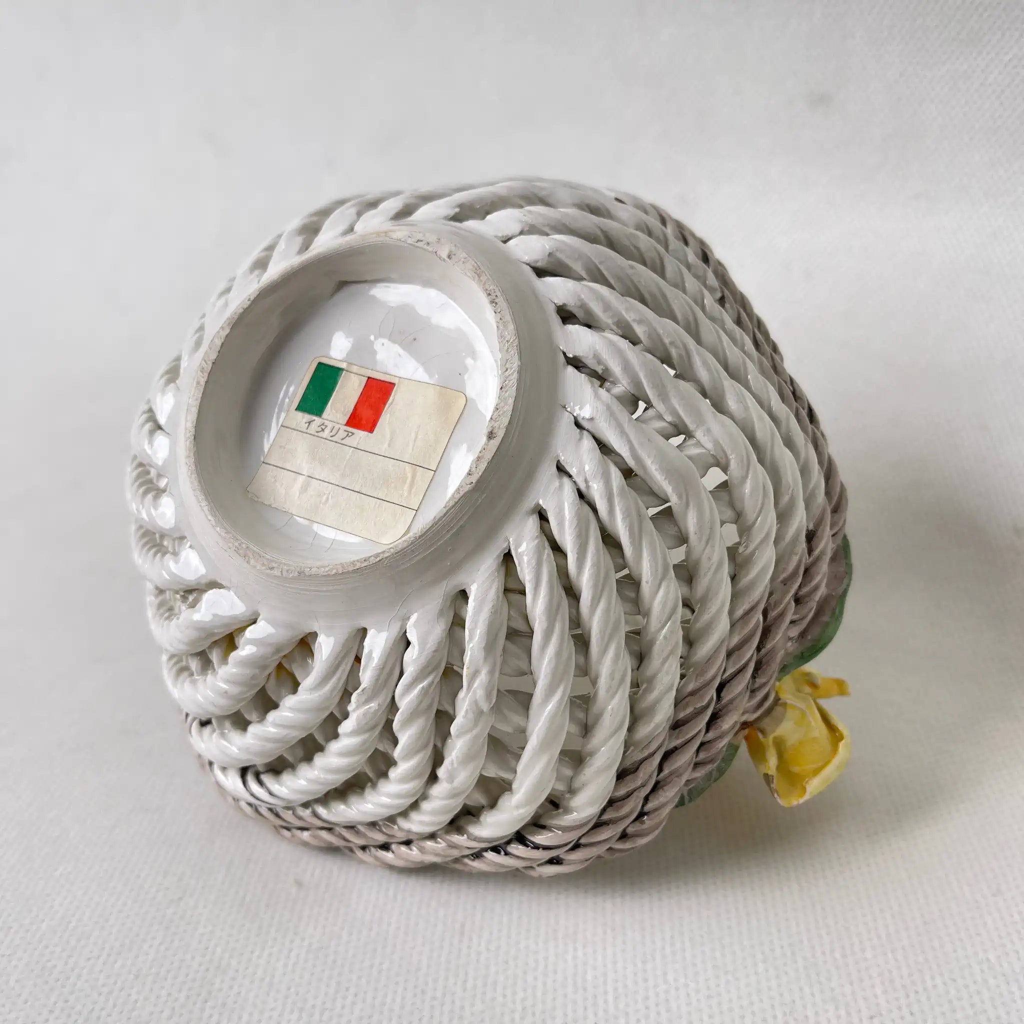 【リユース】 陶器製バスケット / 陶器 / イタリア