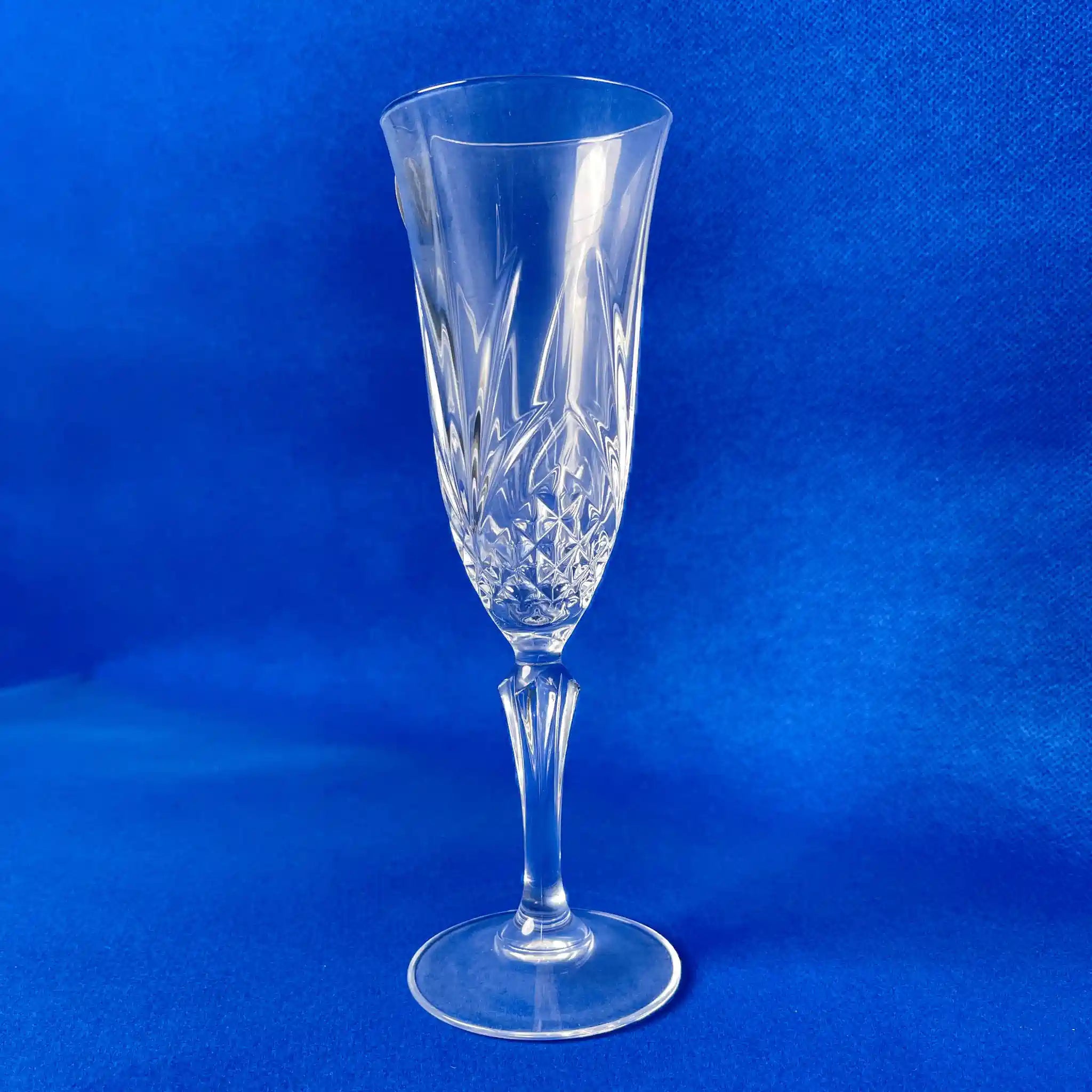 【リユース】 シャンパングラス 2P / Cristal de Flandre (クリスタル・ド・フランドル) / クリスタルガラス / フランス / 酸化鉛24％配合