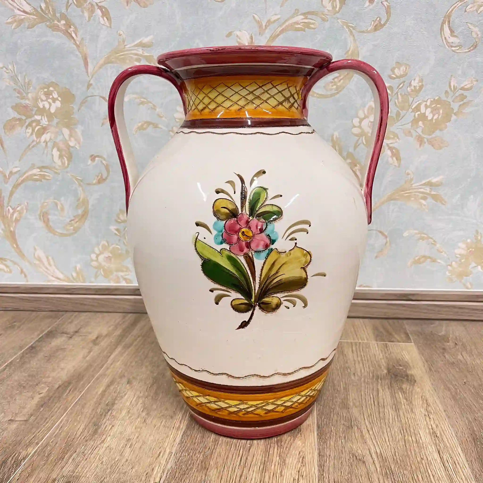 Vintage Flower Vase / Mallorca Pottery / Ceramic / Italy
