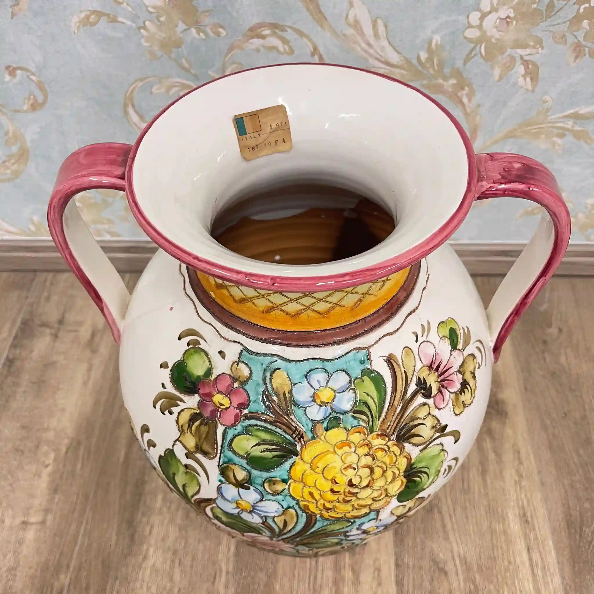 Vintage Flower Vase / Mallorca Pottery / Ceramic / Italy