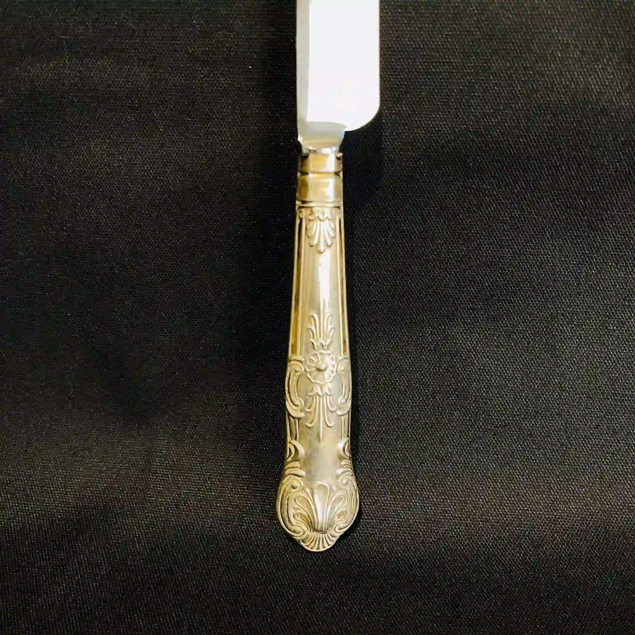 [Antique] Collection of 8 knives and 21 forks with silver handles and copper blades /