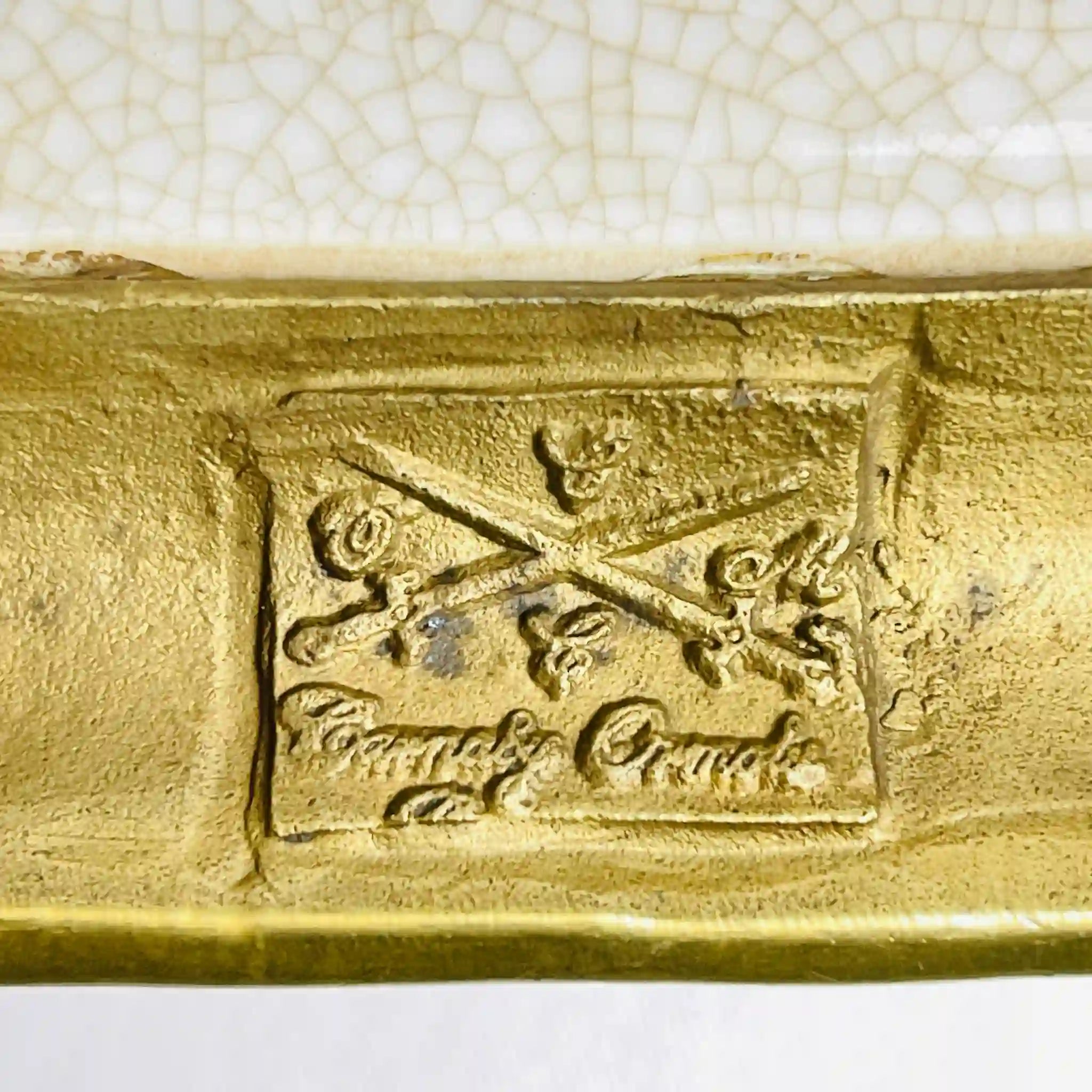 【アンティーク】 ジュエリーボックス / Carnaby Ormolu(カーナビー・オルモル) / 陶器 / 動物脚デザイン