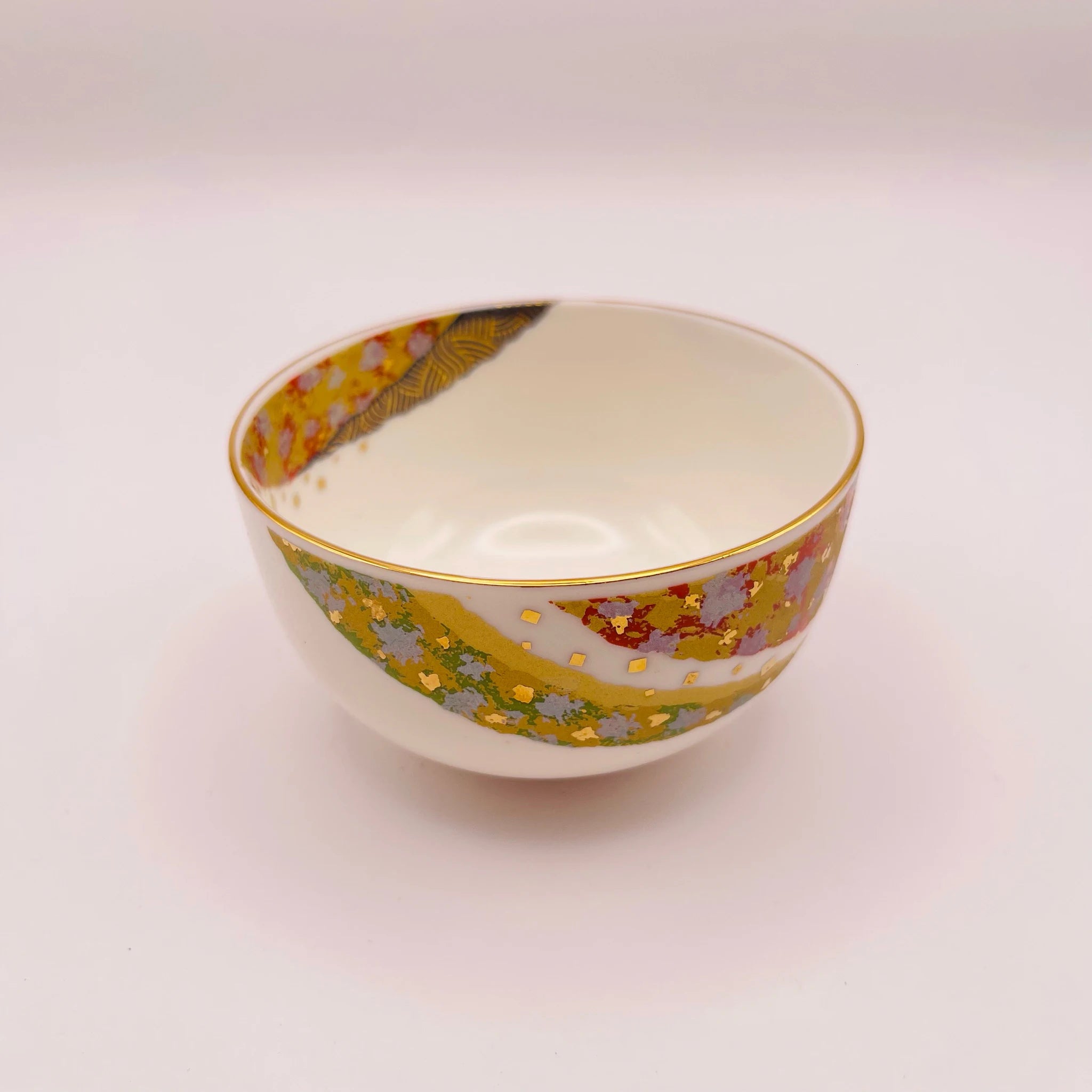 【リユース】 湯呑 5P / 昇龍窯 / 煎茶揃 / 錦織金彩 / 箱付き