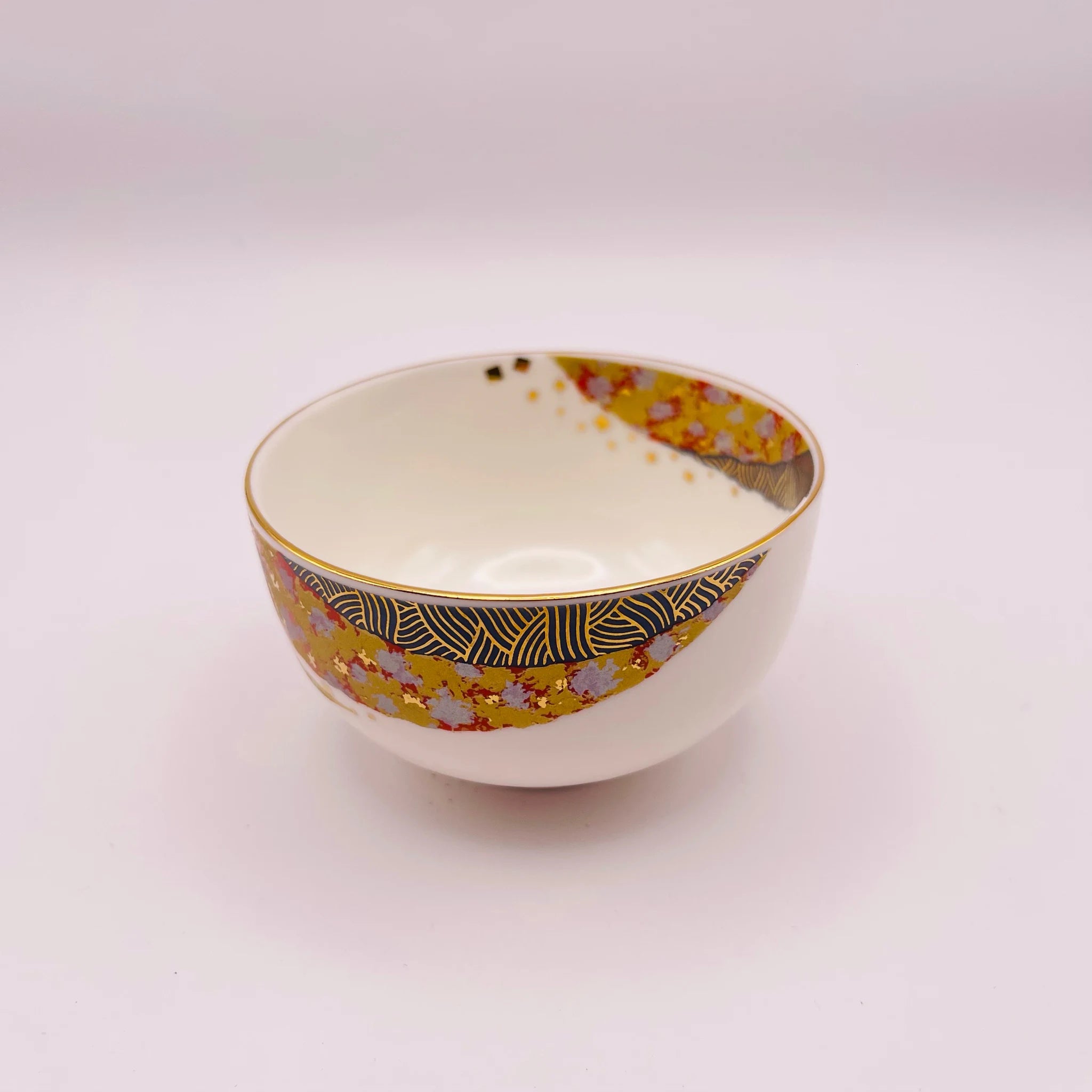 【リユース】 湯呑 5P / 昇龍窯 / 煎茶揃 / 錦織金彩 / 箱付き