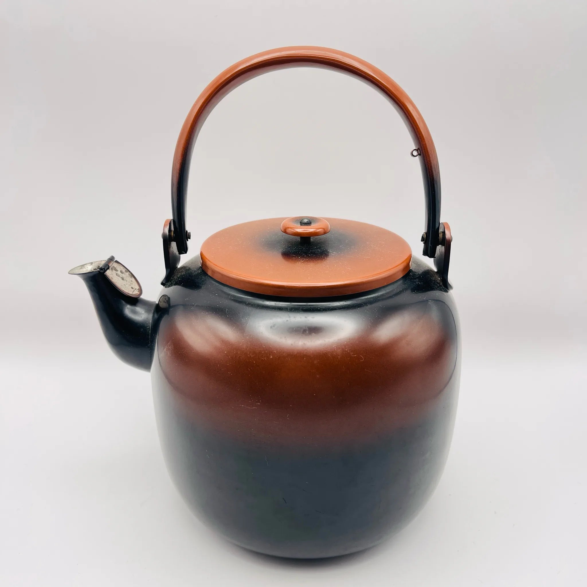 【骨董品】 水差薬缶 / 腰黒 / 日本 / 未使用,箱あり