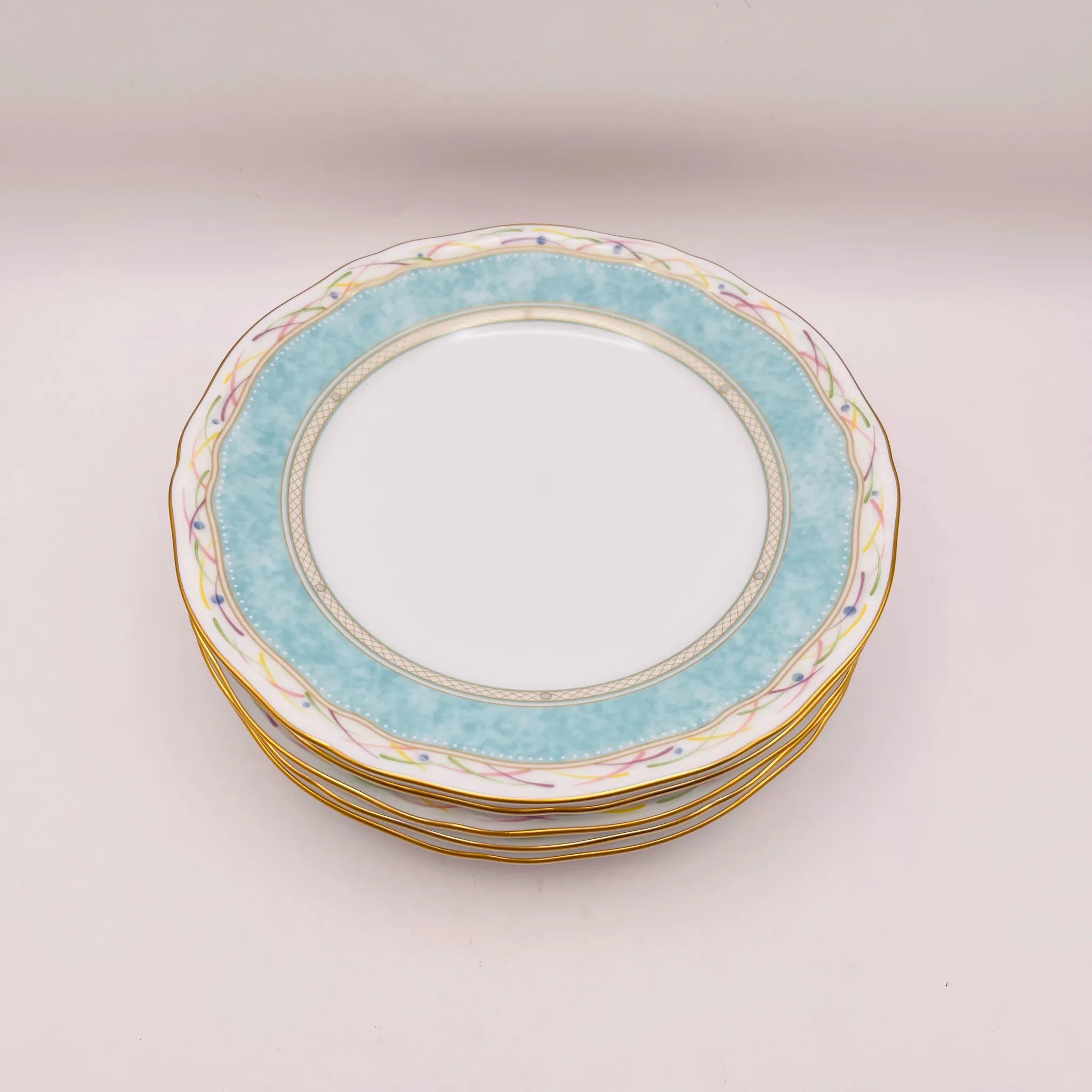 【リユース】 プレート(皿) 5P / Noritake(ノリタケ) / 華麗句(ハナレイク) / 箱有り、未使用 / 箱付き