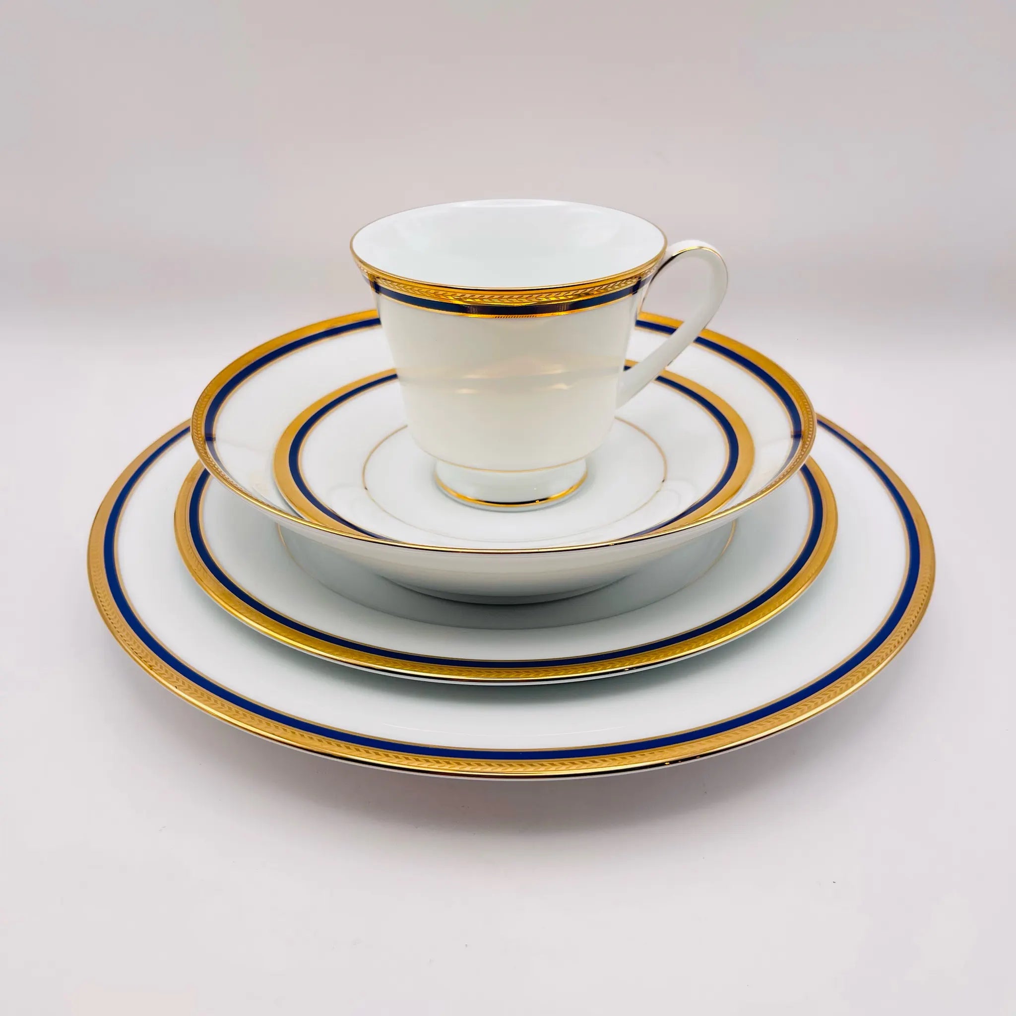 【リユース】 ティーカップ・プレート 5P / Noritake(ノリタケ) / TOORAK NOIR(トゥーラックノワール) / ファインポーセレン