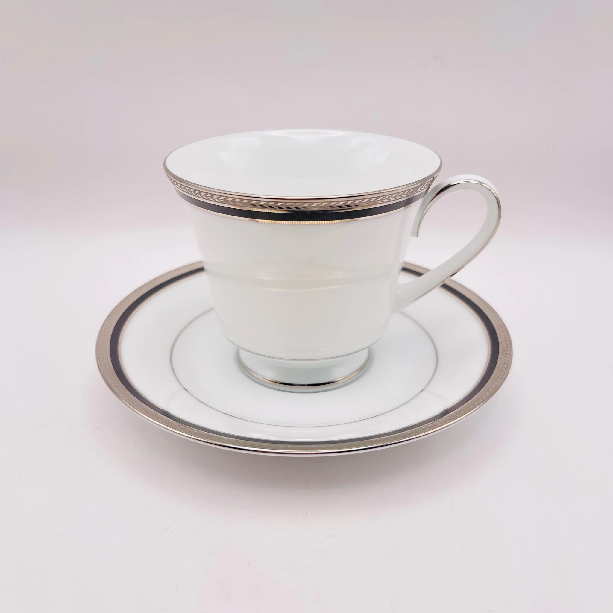 【リユース】 ティーカップ・プレート 5P / Noritake(ノリタケ) / TOORAK NOIR(トゥーラックノワール) / ファインポーセレン