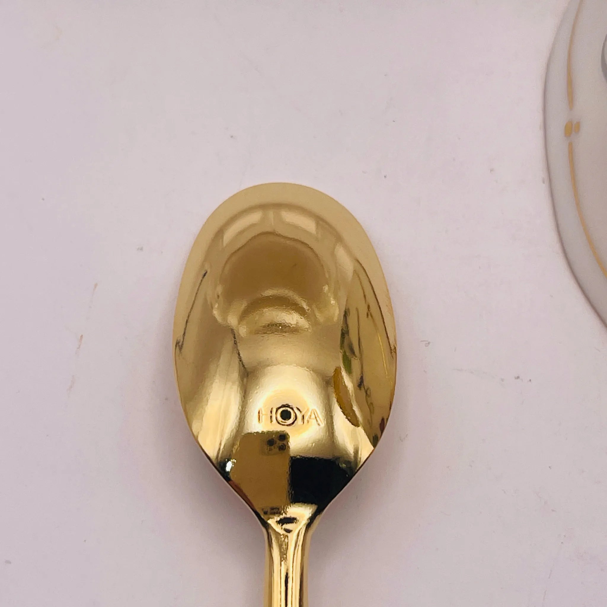 【リユース】 カップ＆ソーサーセット / HOYA / スプーン付き