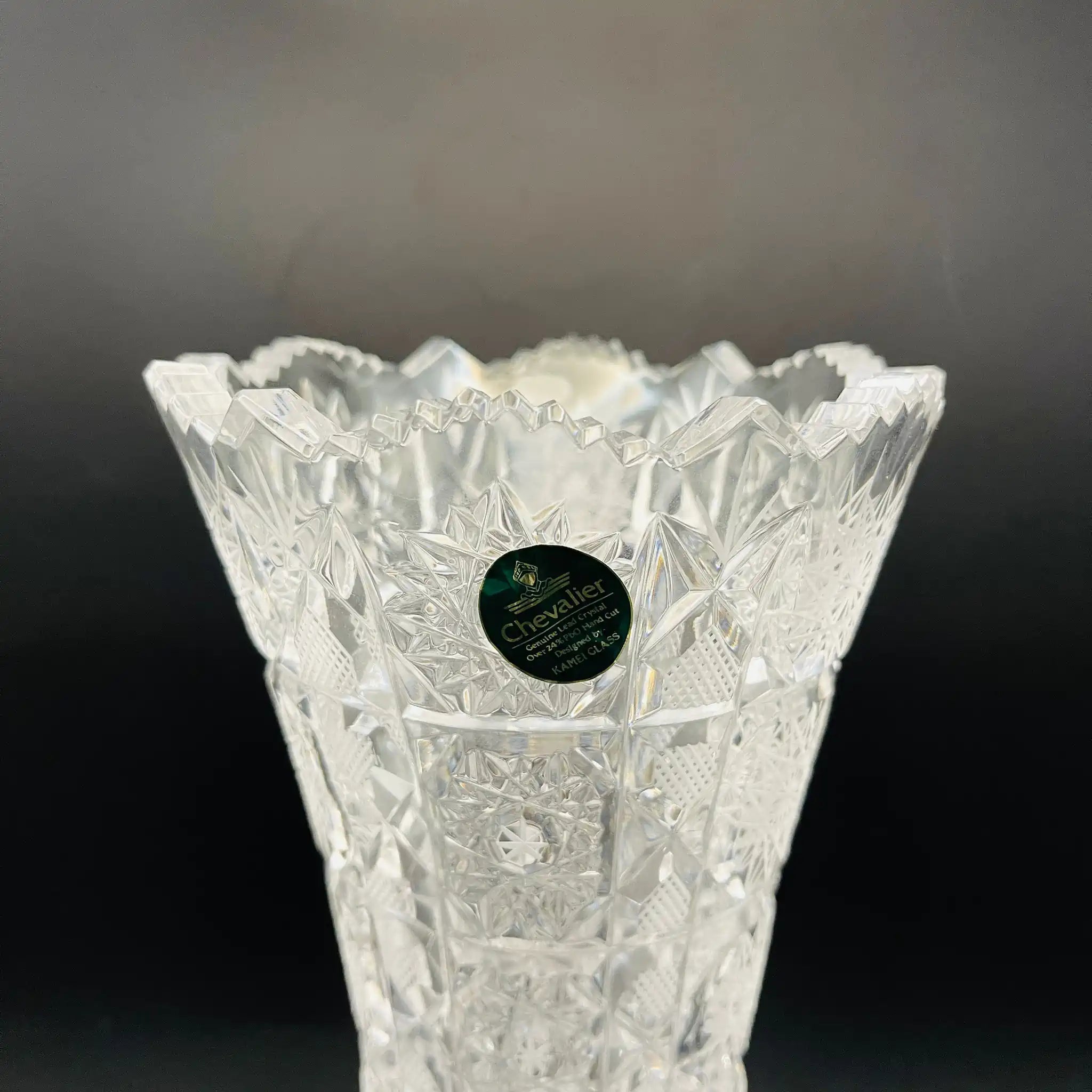 【リユース】 フラワーベース(花瓶) / カメイガラス / シュバリエ / 未使用,箱あり / 箱付き