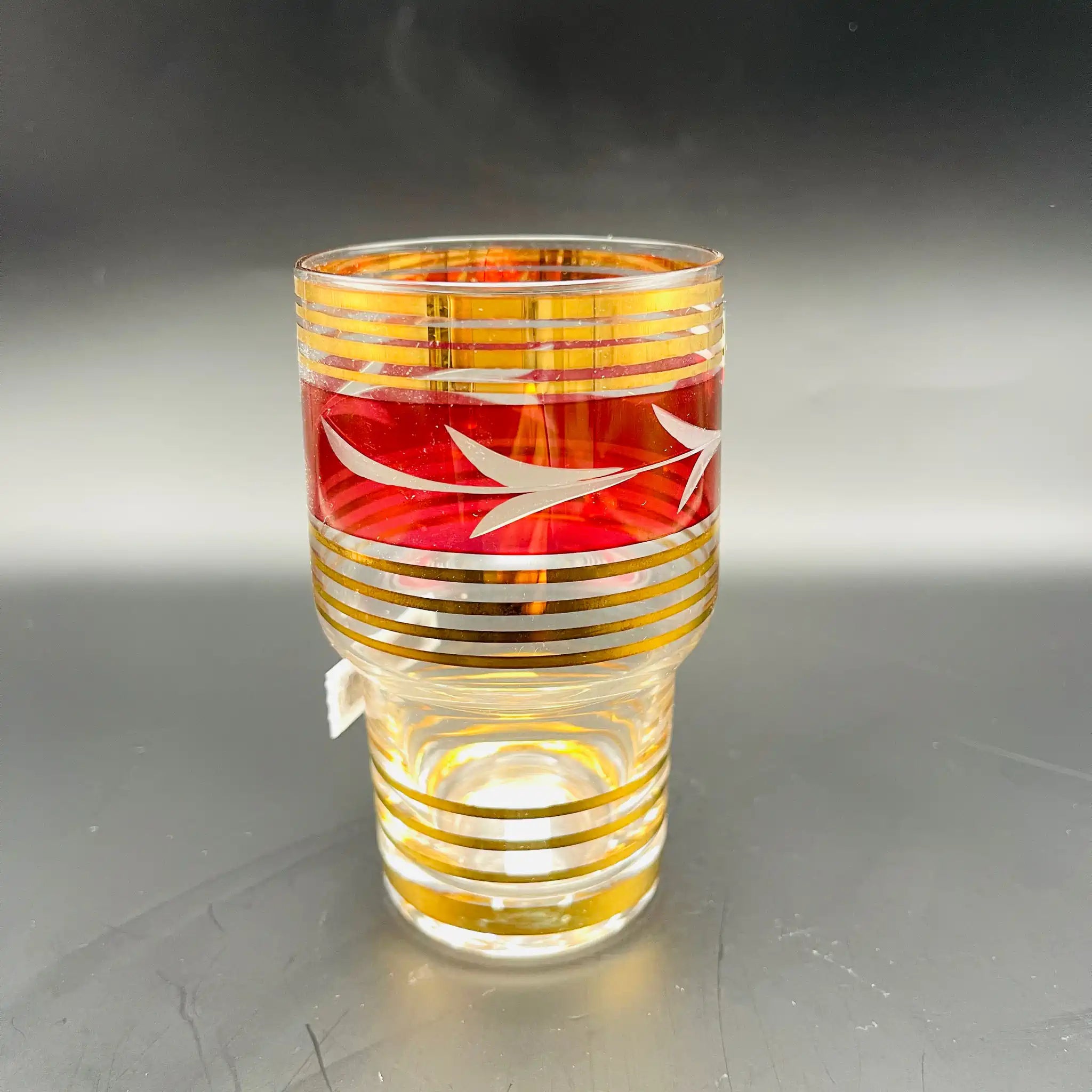 【リユース】 グラス 6P / BOHEMIA Cristal(ボヘミア クリスタル) / チェコ / 未使用,箱あり / 箱付き