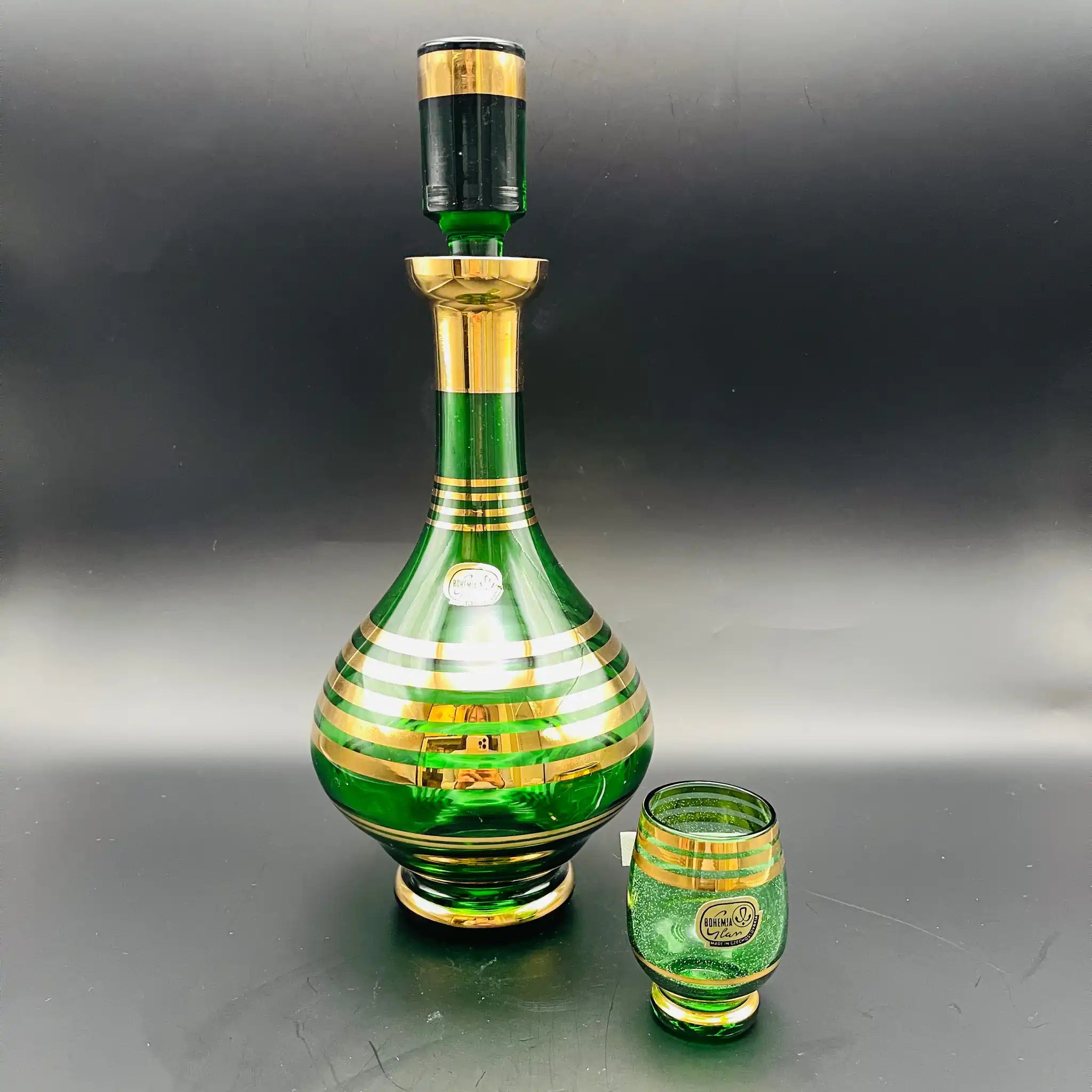 【リユース】 グラス 6P / BOHEMIA Cristal(ボヘミア クリスタル) / チェコ / 未使用,箱あり / 箱付き