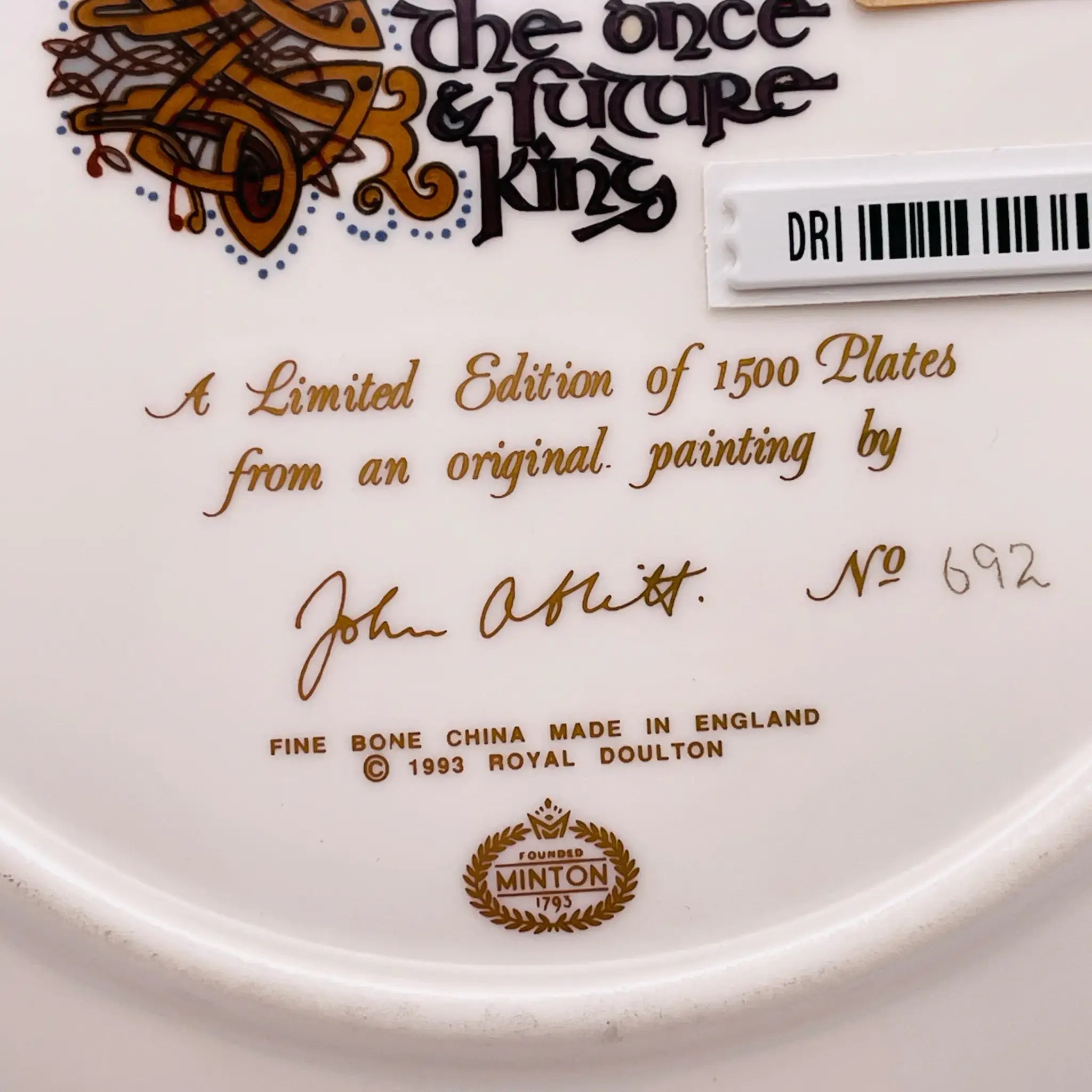 【リユース】 プレート(皿) / MINTON(ミントン) / THE ARTHURIAN LEGEND / イギリス / アーサー王