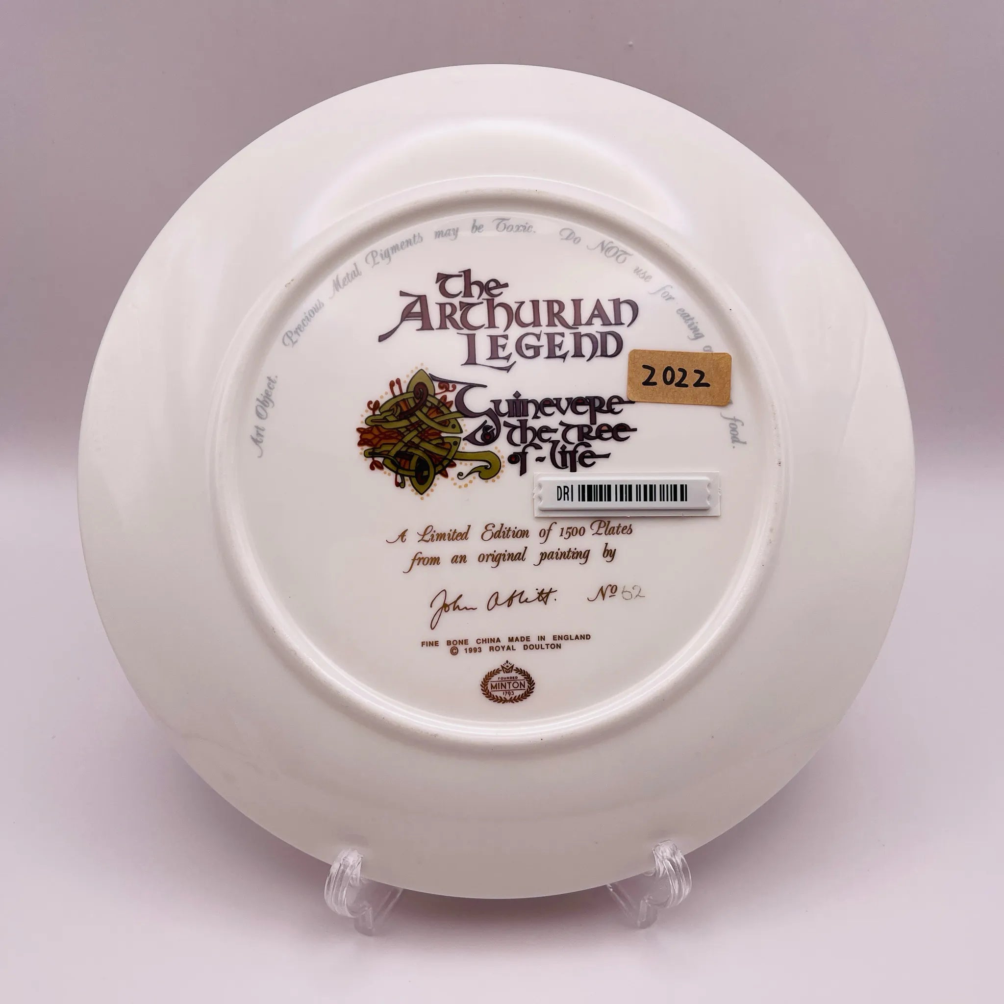 【リユース】 プレート(皿) / MINTON(ミントン) / THE ARTHURIAN LEGEND / イギリス / グィネヴィア (Guinevere)